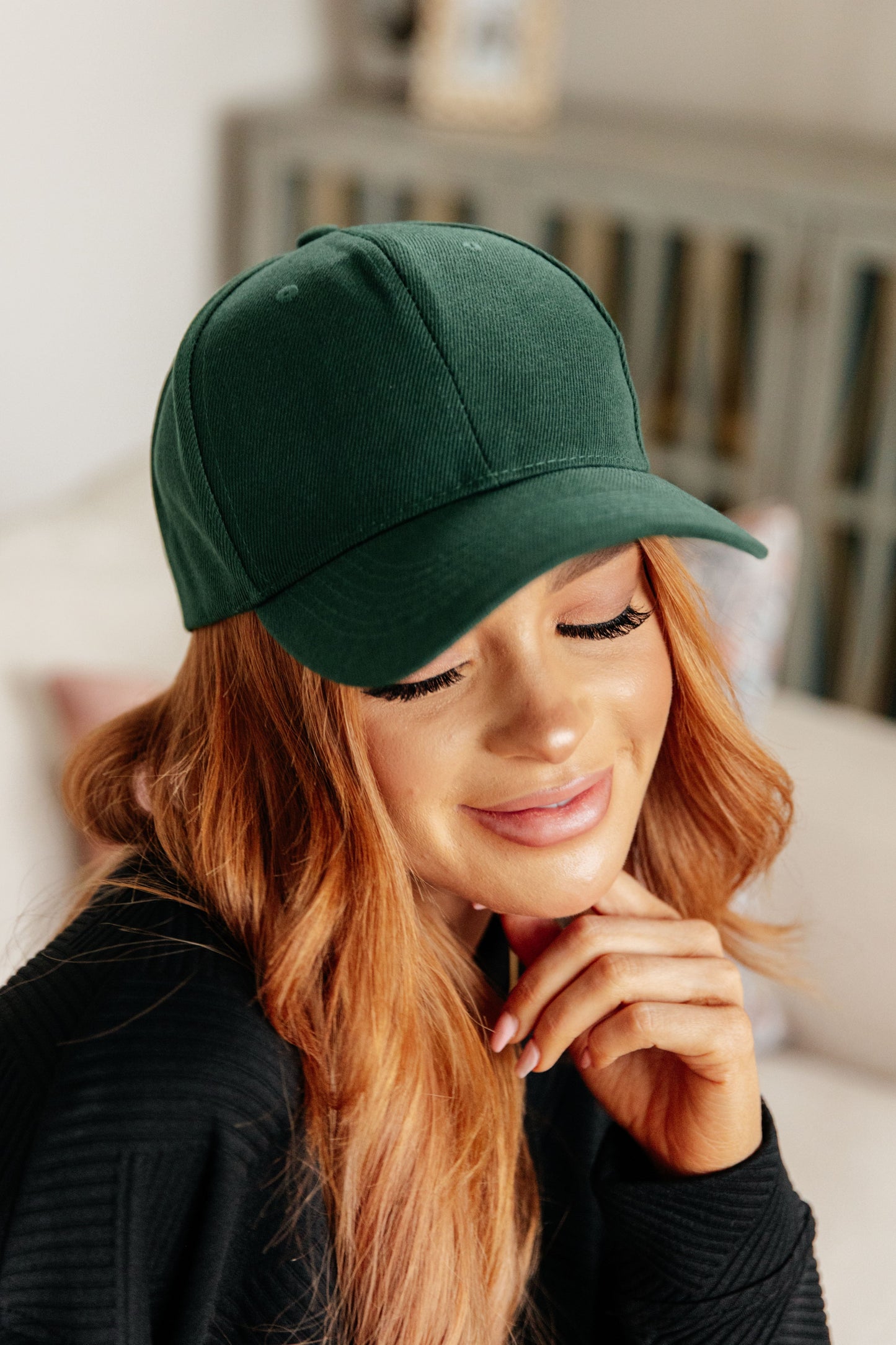 Basic Babe Ball Cap in Green-Accessories-Modish Lily, Tecumseh Michigan