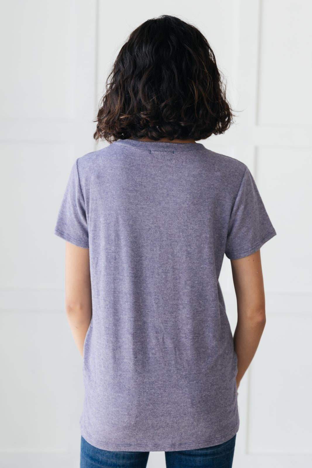 Basic V-neck in Navy-Womens-Modish Lily, Tecumseh Michigan