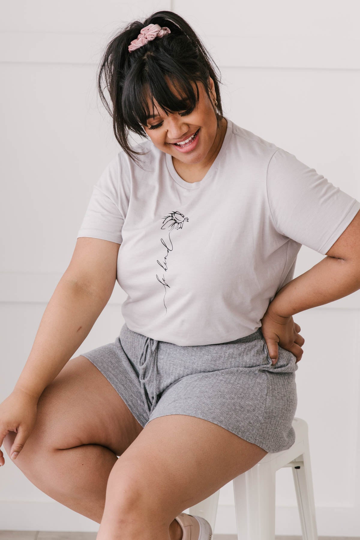 Ribbed & Ridiculously Comfy Shorts In Heather Gray-Womens-Modish Lily, Tecumseh Michigan