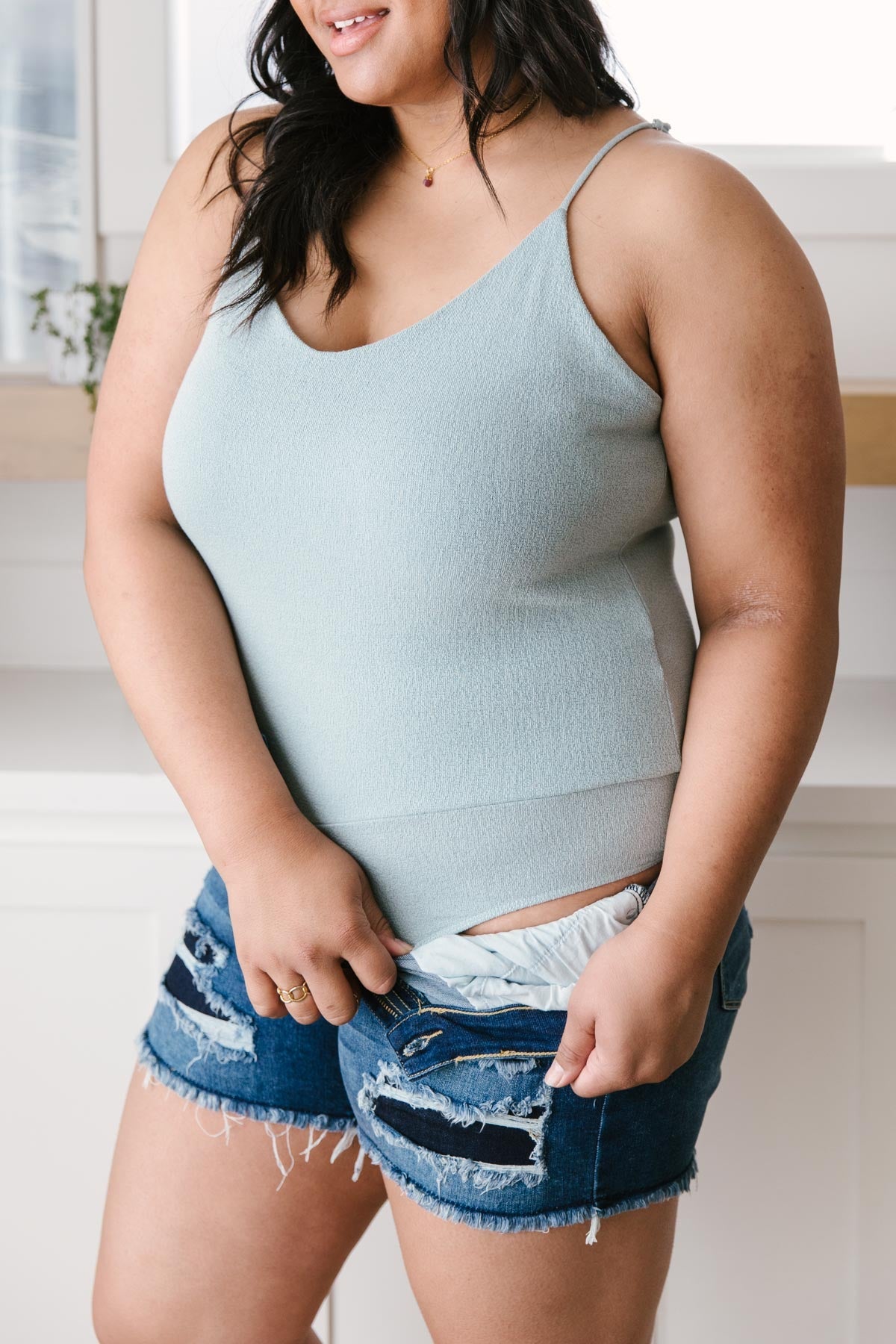 Better Or Best Seafoam Tank Bodysuit-Womens-Modish Lily, Tecumseh Michigan