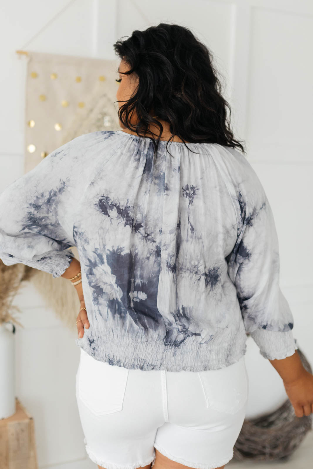 Cloudy With A Touch Of Blue Top-Womens-Modish Lily, Tecumseh Michigan