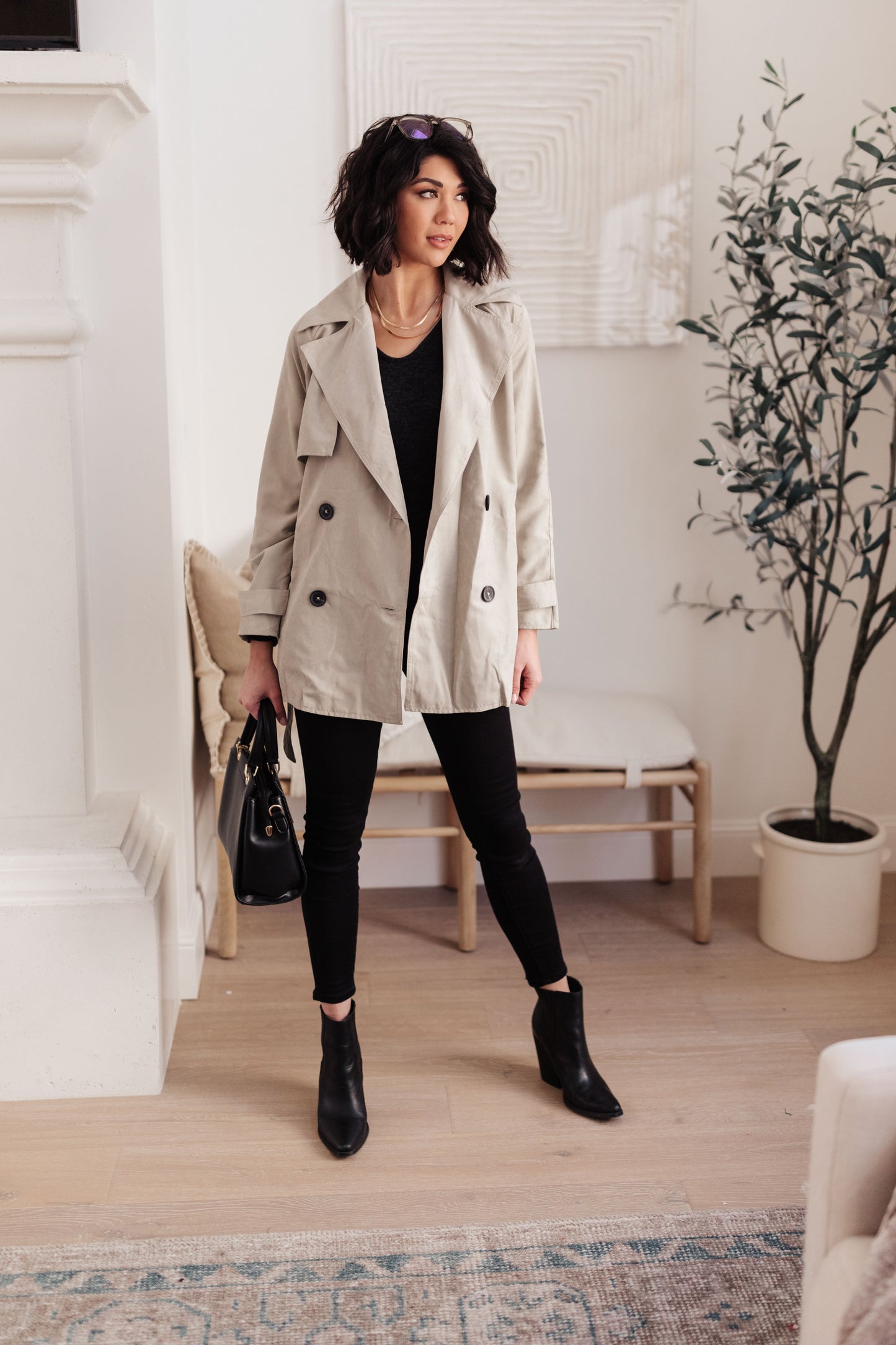 Double Agent Short Trench Coat-Womens-Modish Lily, Tecumseh Michigan