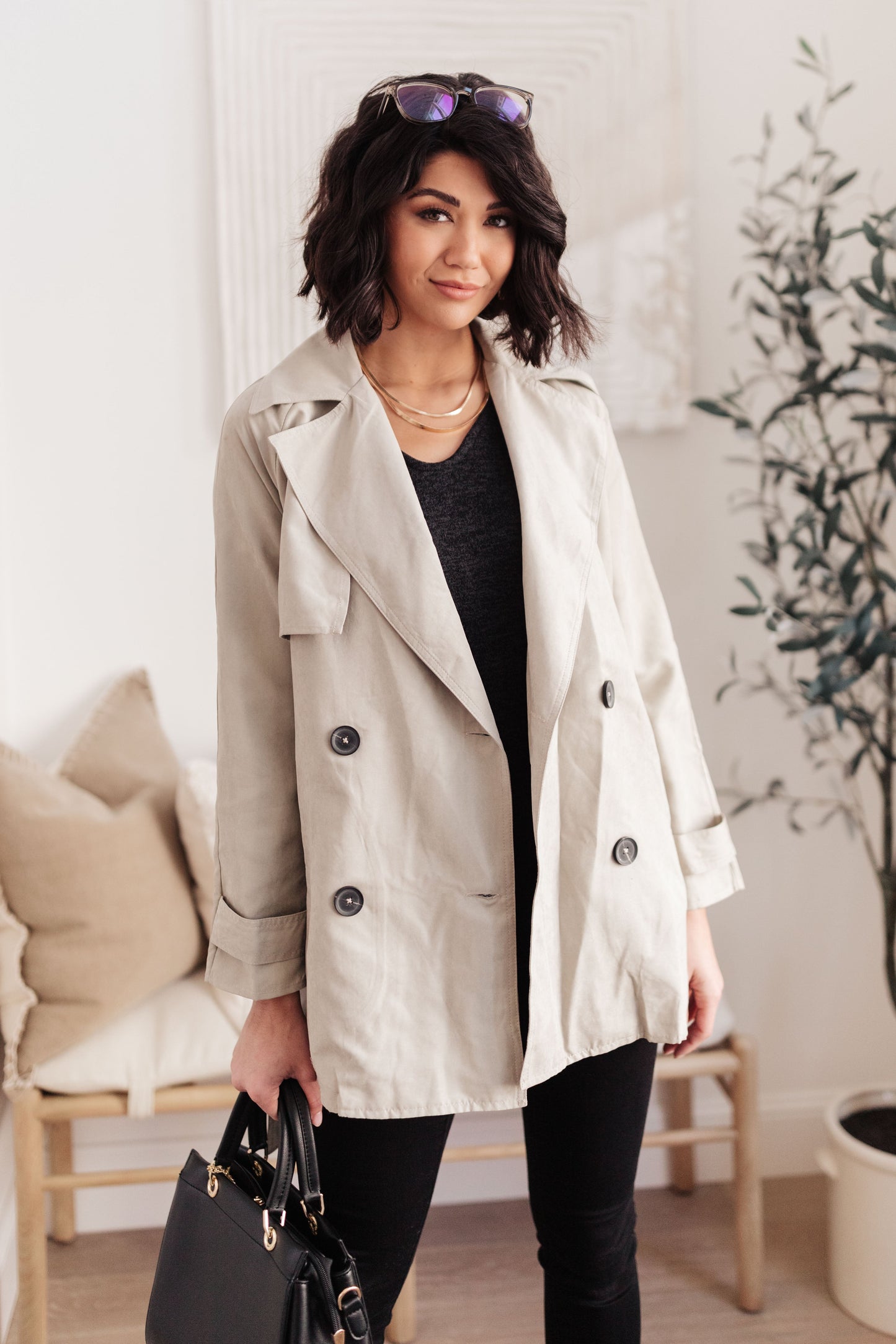 Double Agent Short Trench Coat-Womens-Modish Lily, Tecumseh Michigan