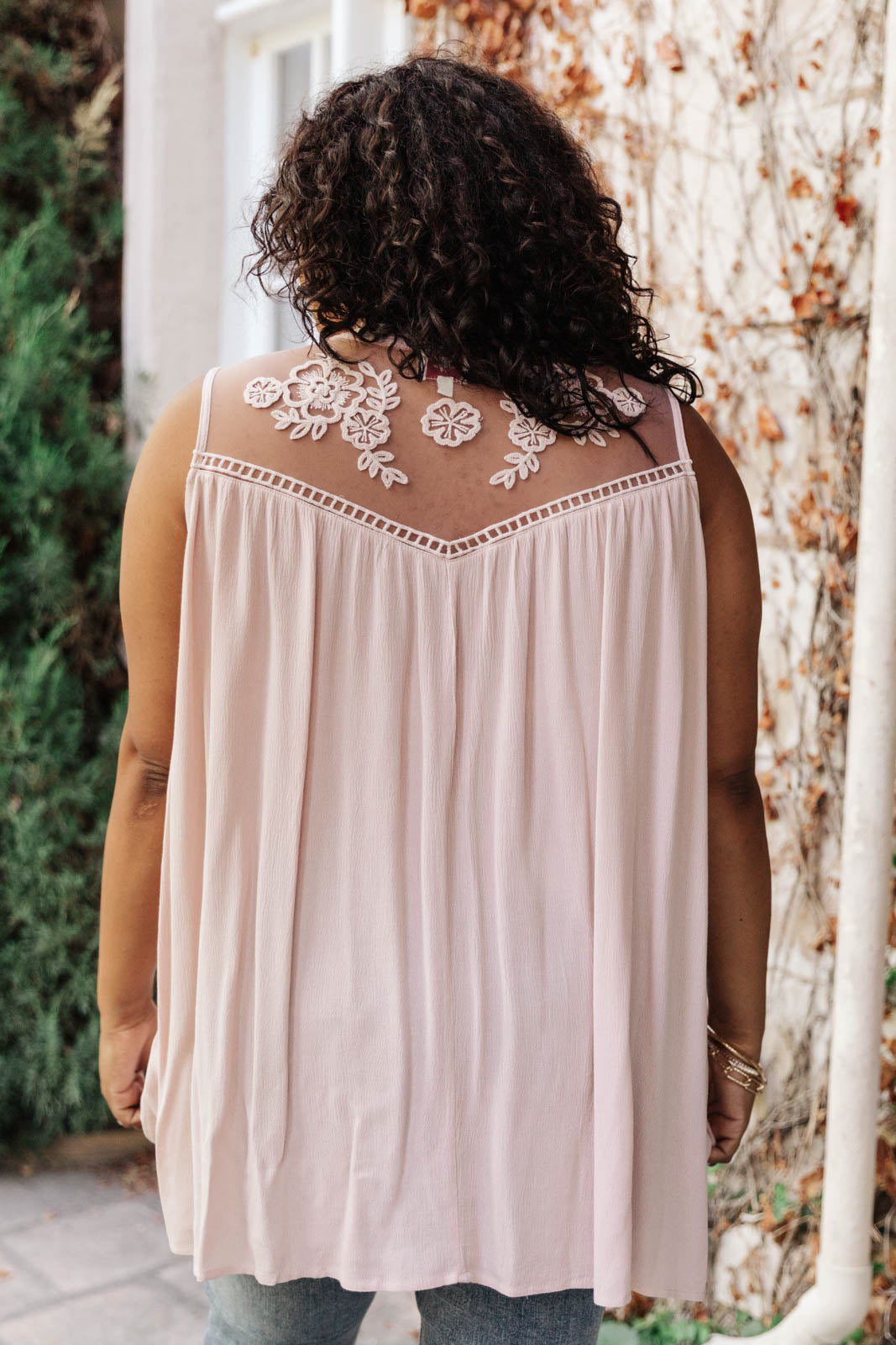 Floral Embroidered Swing Top in Pink-Womens-Modish Lily, Tecumseh Michigan