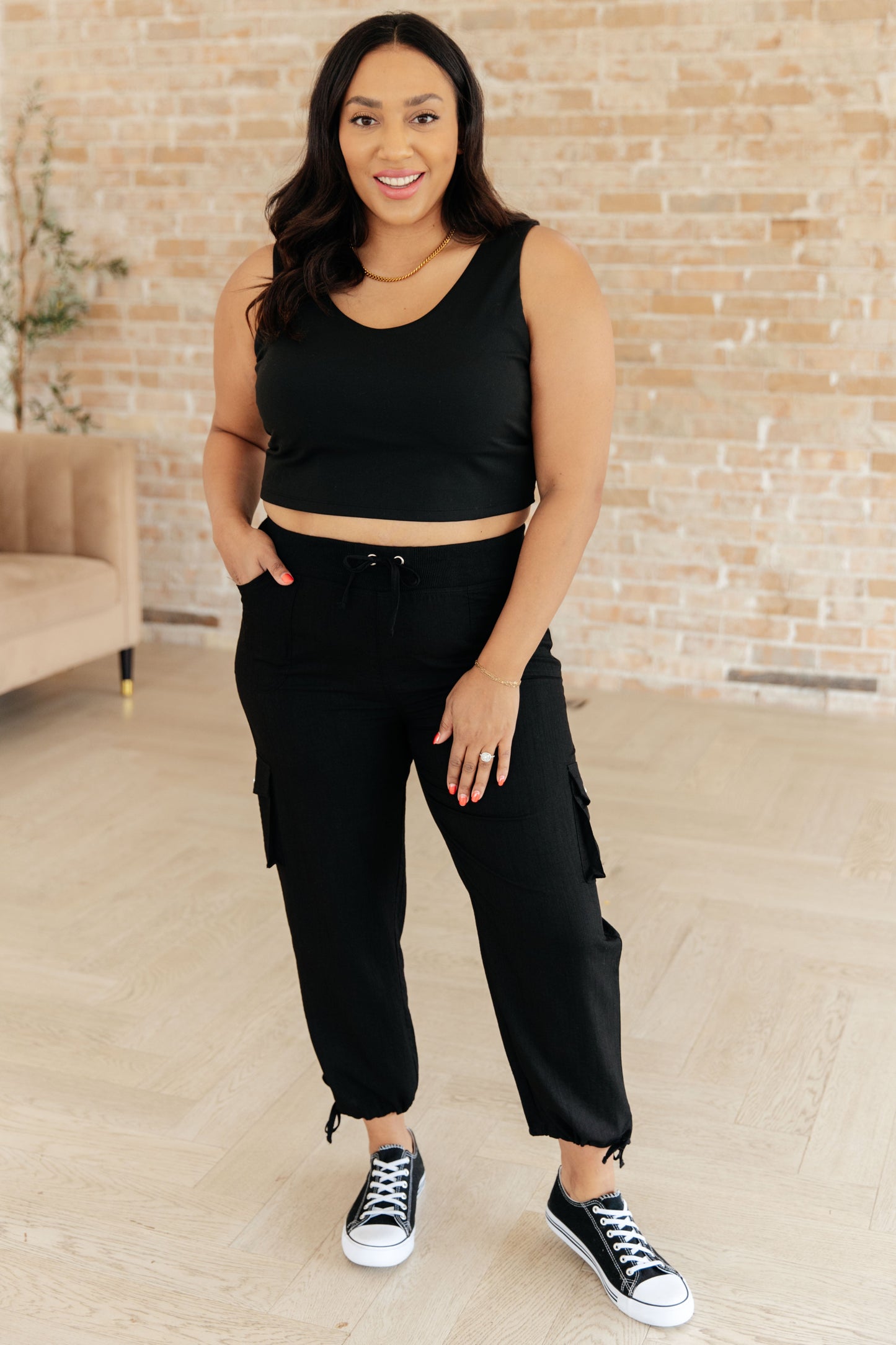For Reasons Unknown Cargo Cropped Pants-Bottoms-Modish Lily, Tecumseh Michigan