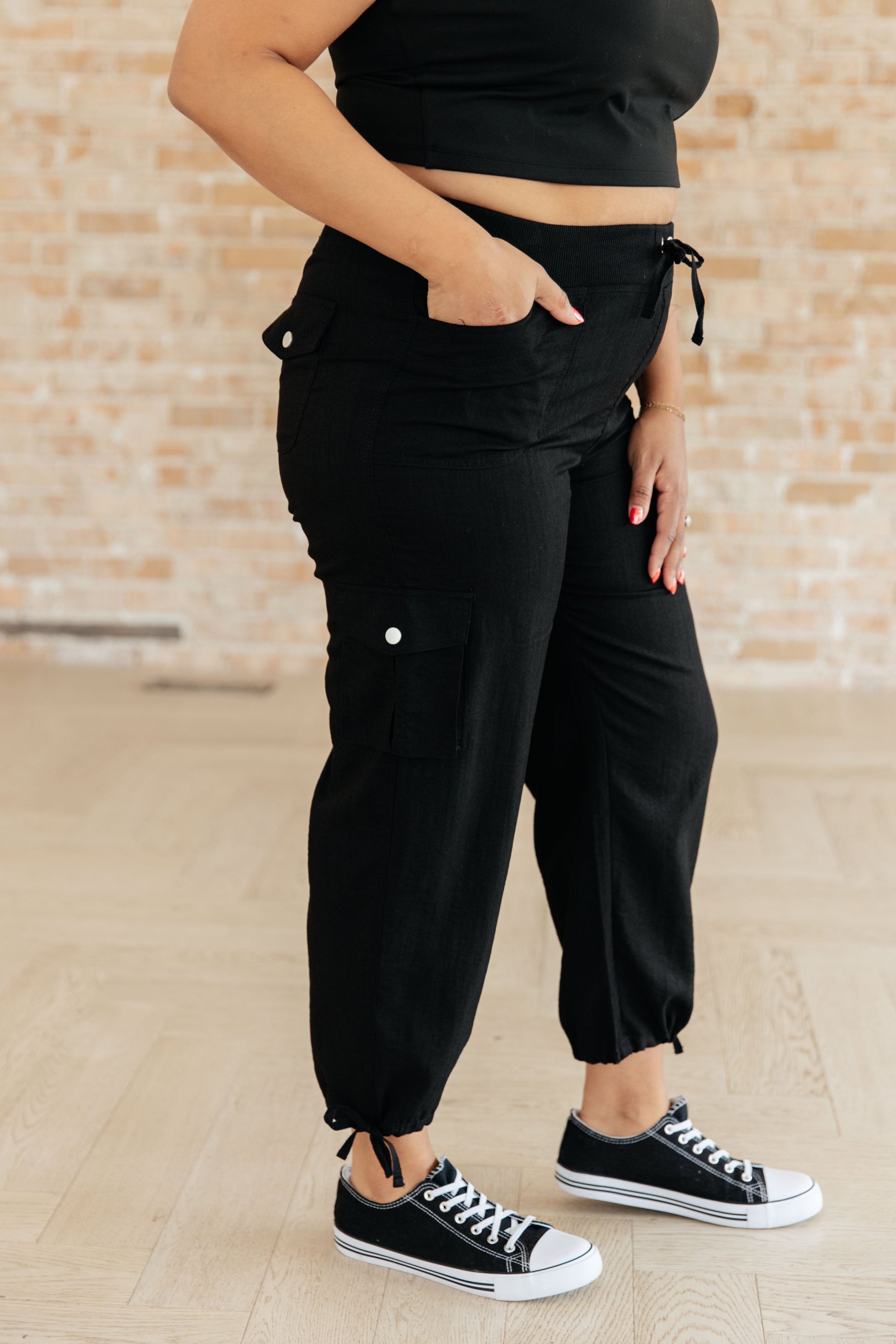 For Reasons Unknown Cargo Cropped Pants-Bottoms-Modish Lily, Tecumseh Michigan