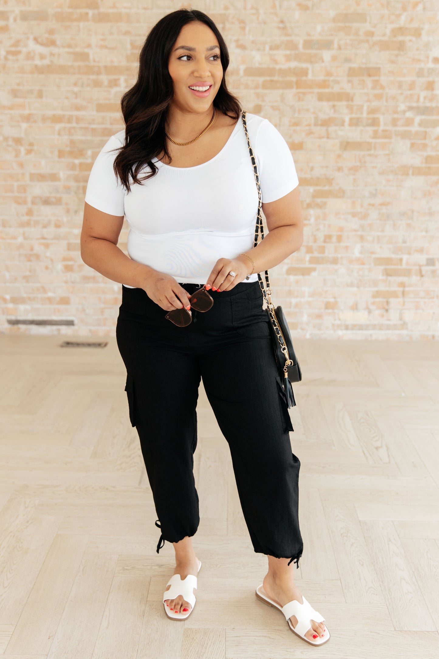 For Reasons Unknown Cargo Cropped Pants-Bottoms-Modish Lily, Tecumseh Michigan