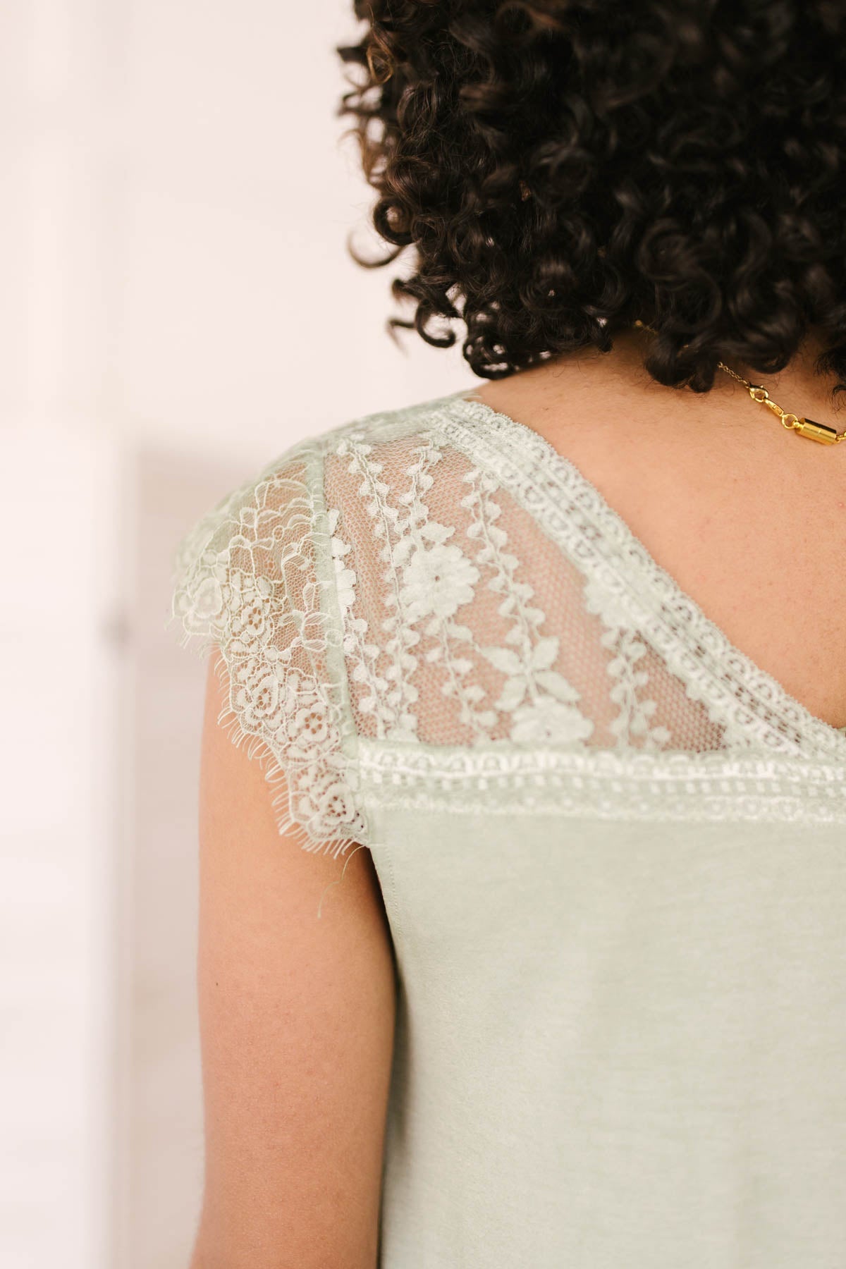 Garden and Lace Top in Sage-Womens-Modish Lily, Tecumseh Michigan
