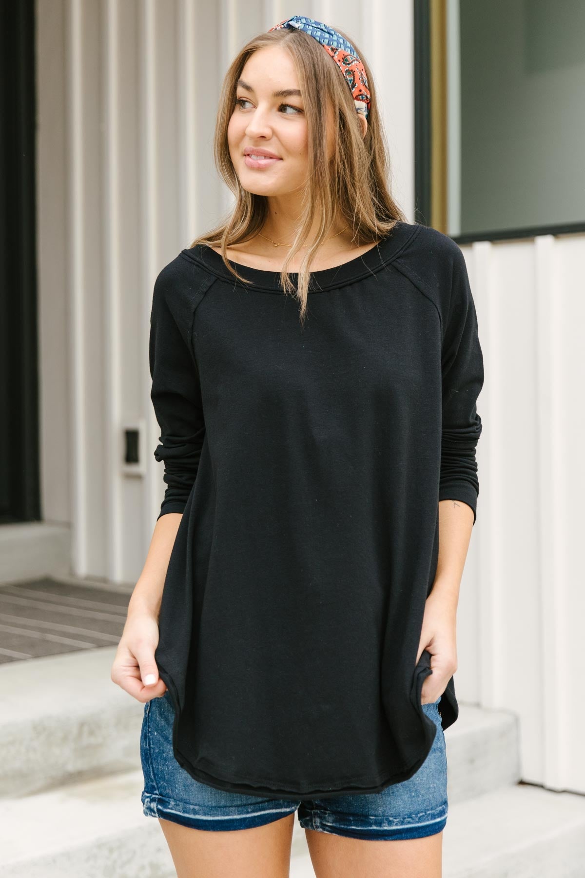 Just Like That Basic Top in Black-Womens-Modish Lily, Tecumseh Michigan