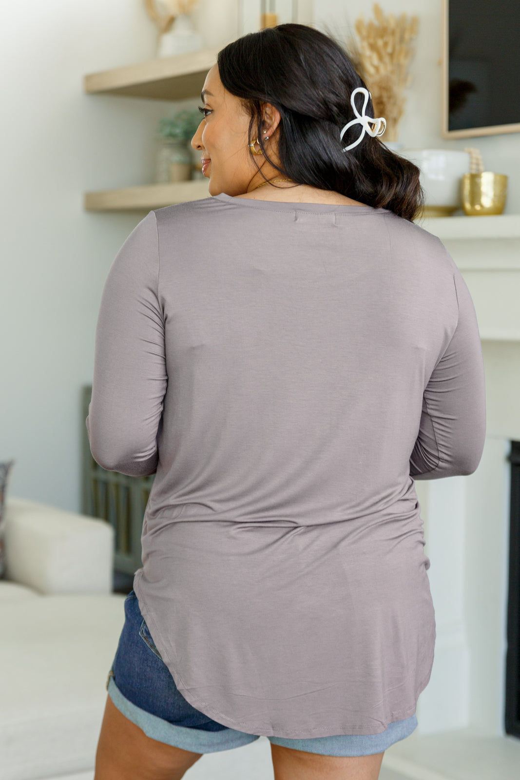 Me Time Long Sleeve Top-Tops-Modish Lily, Tecumseh Michigan