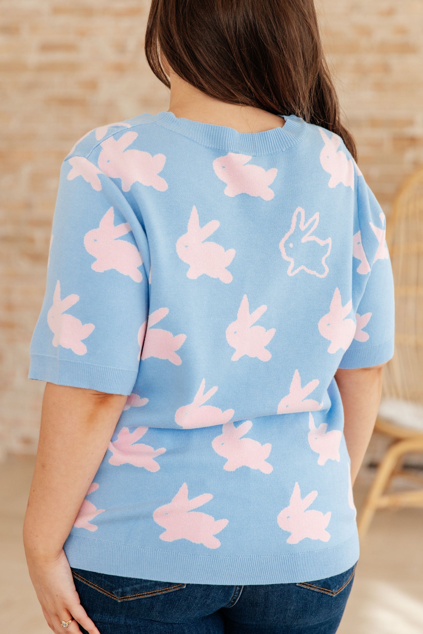 Miss Cottontail Half Sleeve Sweater-Tops-Modish Lily, Tecumseh Michigan