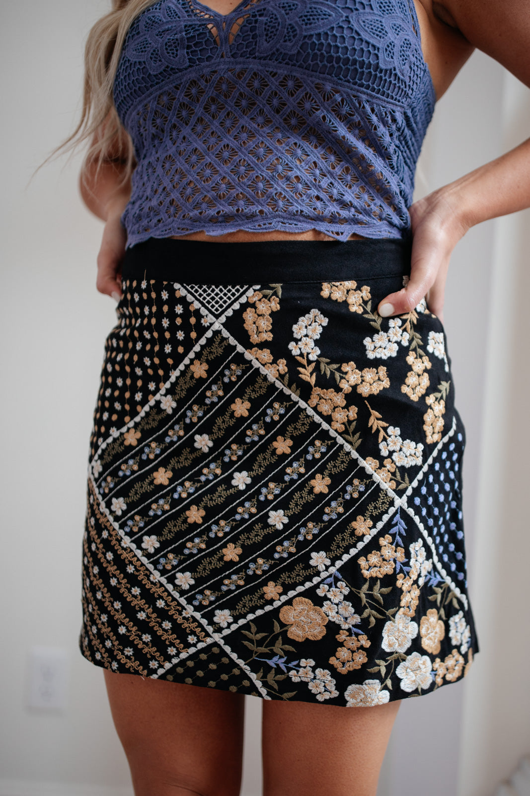 Modern Vintage Mini Skirt-Womens-Modish Lily, Tecumseh Michigan