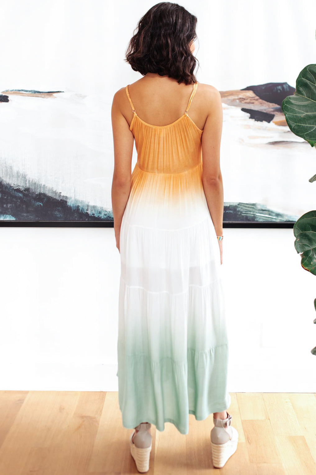 Ombré Skies Tiered Dress-Womens-Modish Lily, Tecumseh Michigan