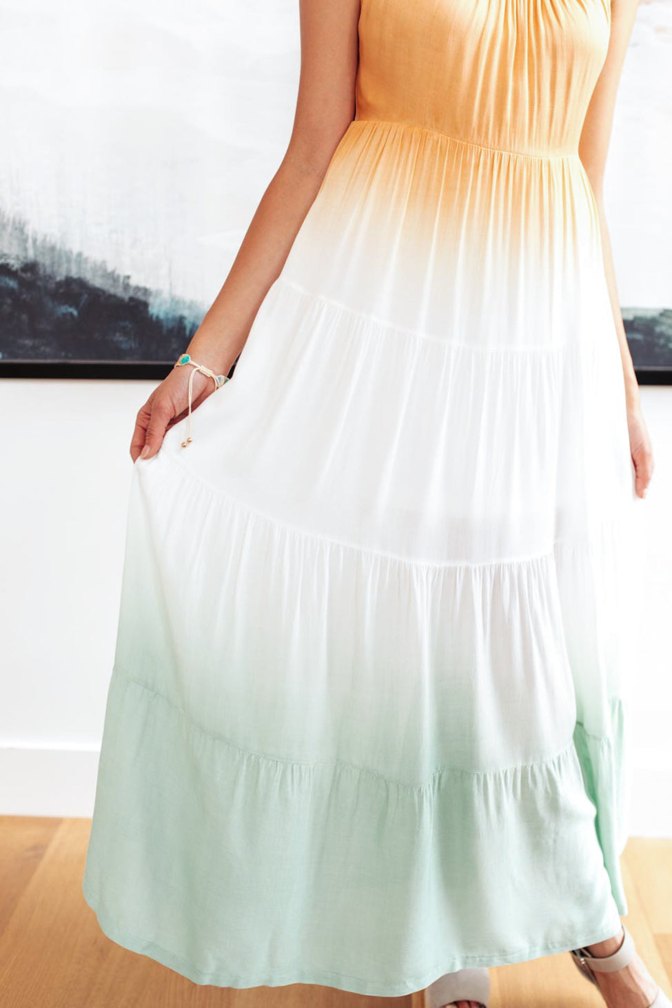 Ombré Skies Tiered Dress-Womens-Modish Lily, Tecumseh Michigan