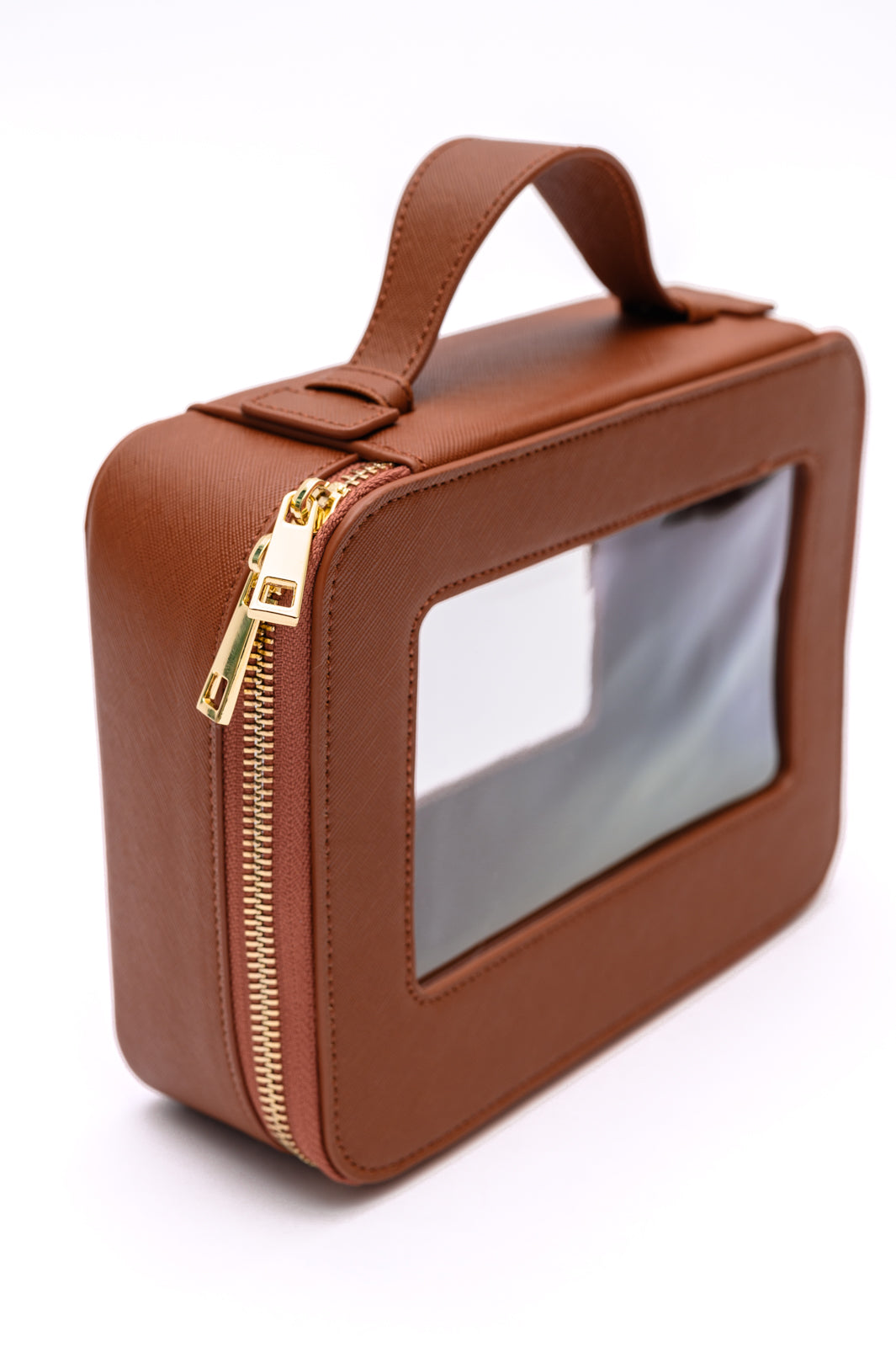 PU Leather Travel Cosmetic Case in Camel-Womens-Modish Lily, Tecumseh Michigan