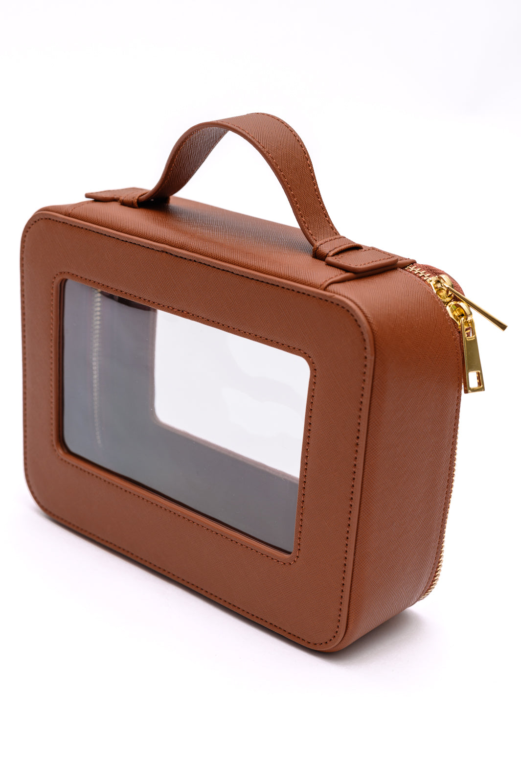 PU Leather Travel Cosmetic Case in Camel-Womens-Modish Lily, Tecumseh Michigan