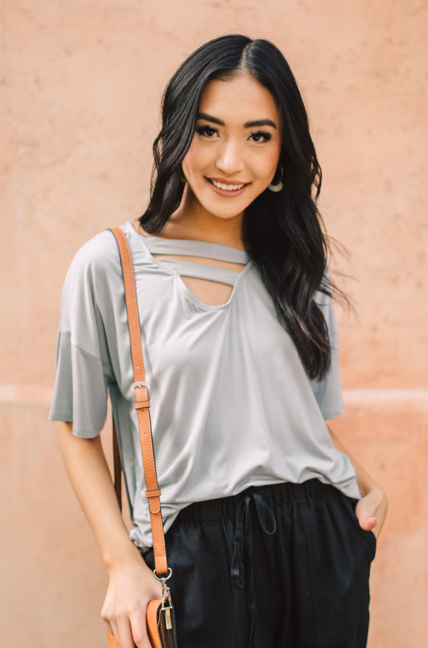 Parallel Universe Top In Dusty Blue-Womens-Modish Lily, Tecumseh Michigan