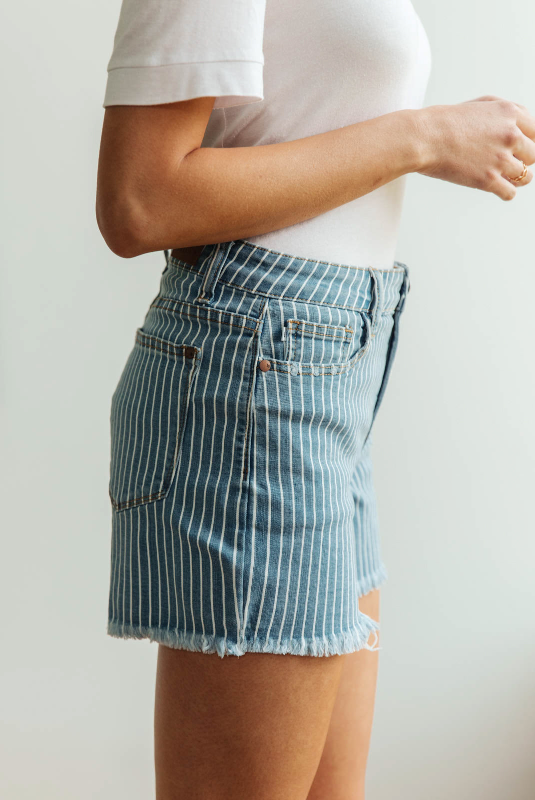 Park Striped Shorts-Womens-Modish Lily, Tecumseh Michigan