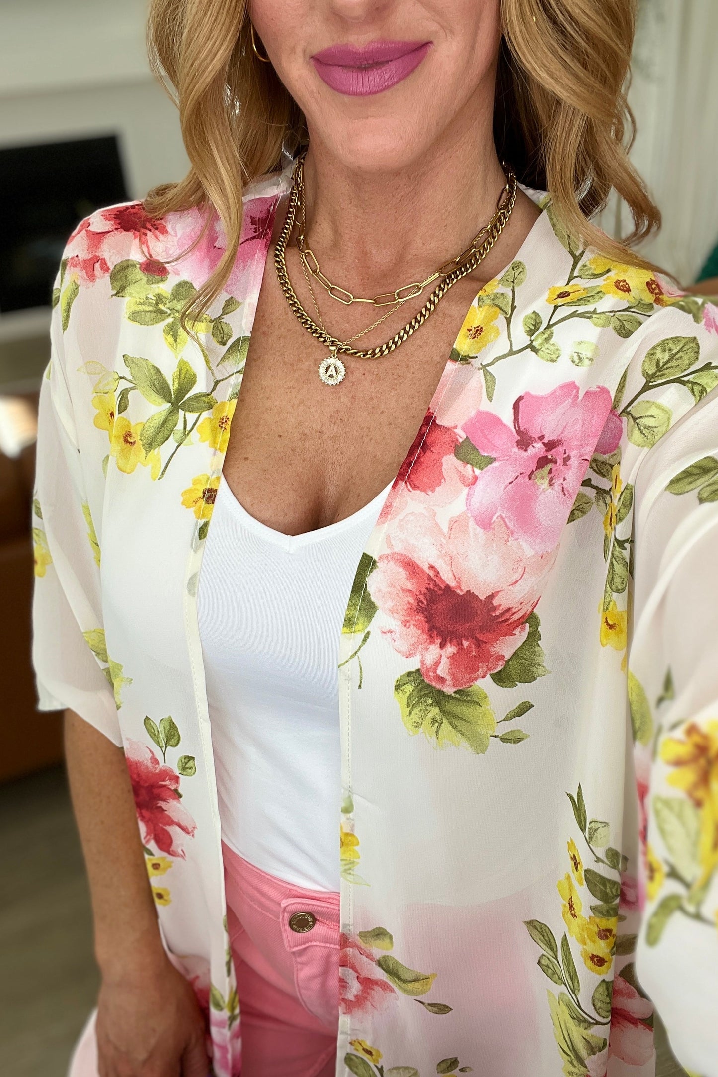 Yeah, We Did That Floral Kimono in Ivory-Layers-Modish Lily, Tecumseh Michigan
