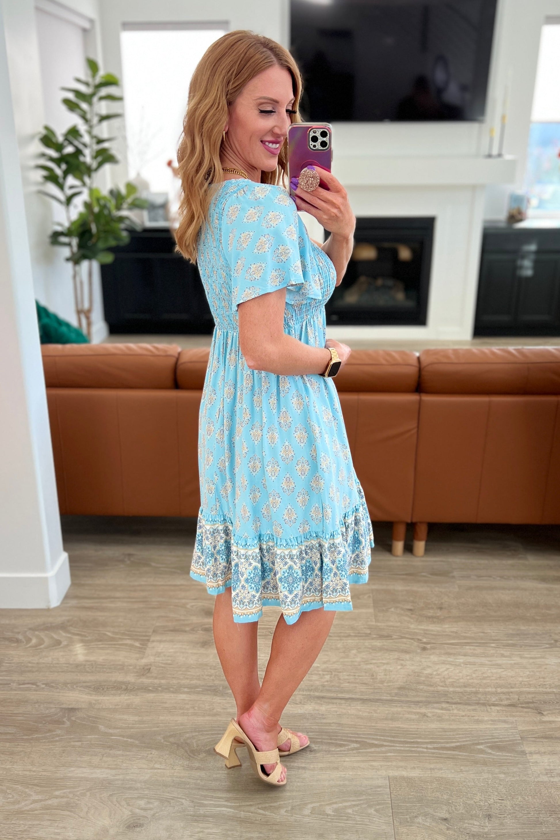 Take Me With You Border Print Dress-Dresses-Modish Lily, Tecumseh Michigan