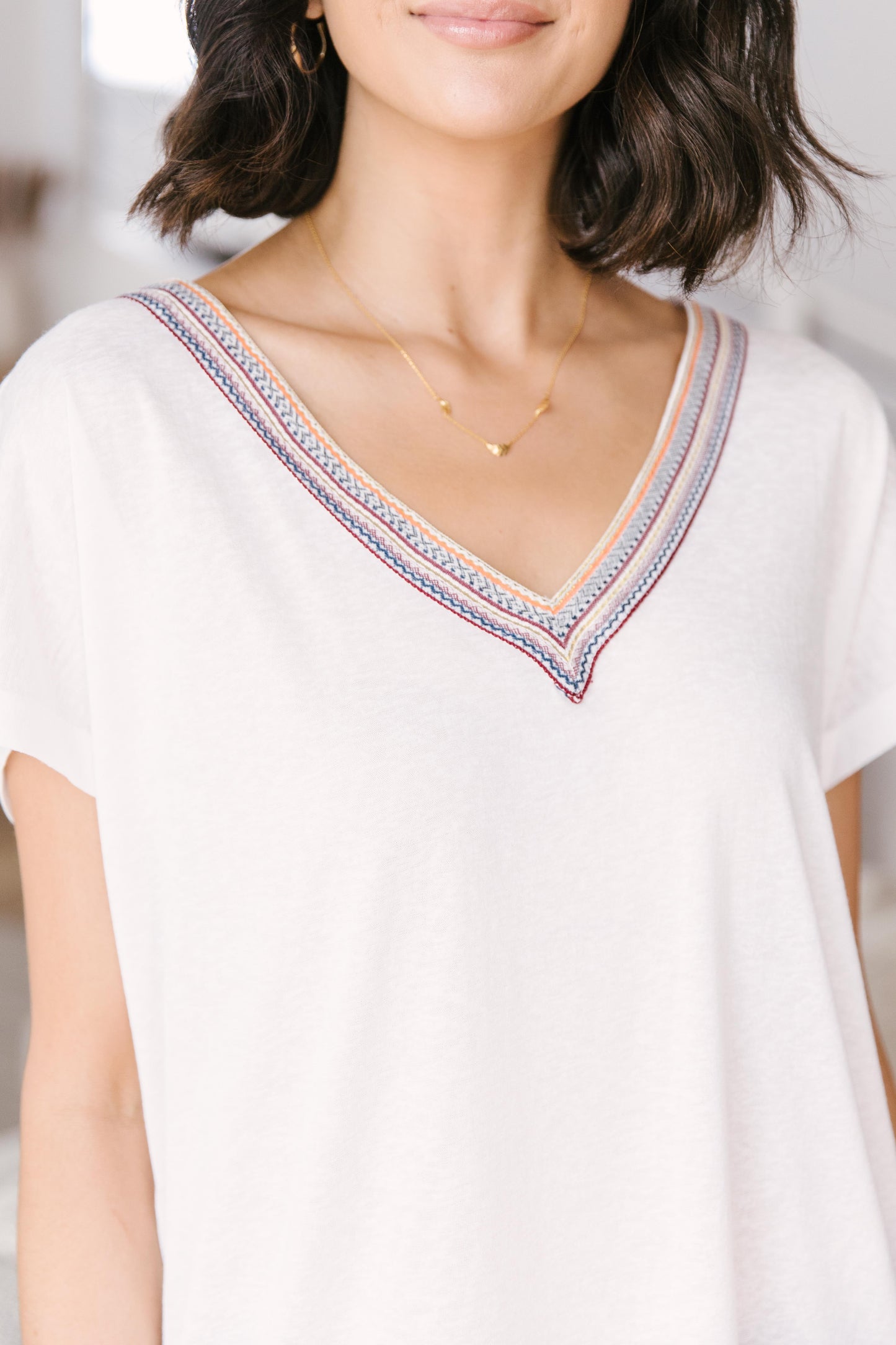 Rainbow Ribbon Top-Womens-Modish Lily, Tecumseh Michigan