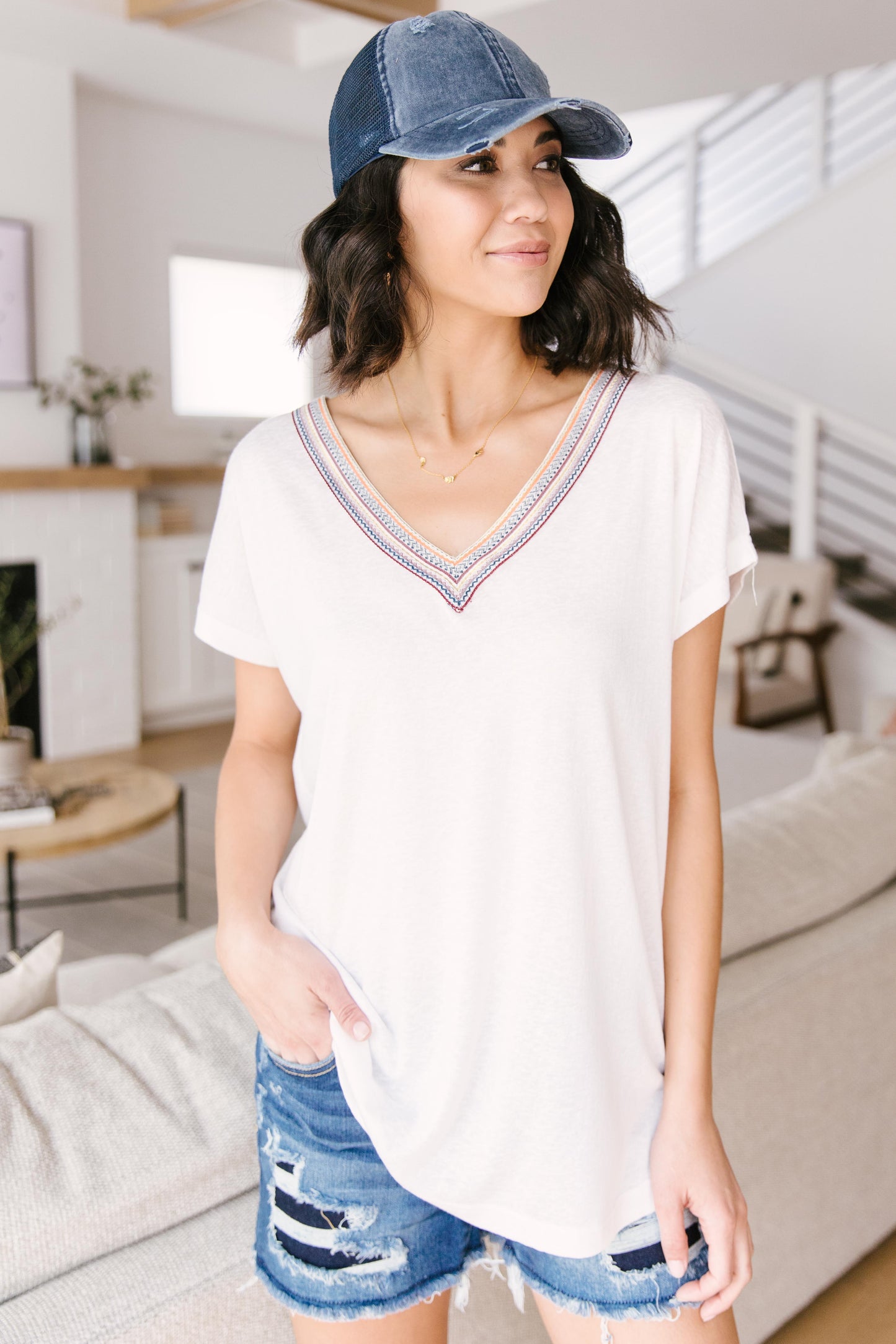Rainbow Ribbon Top-Womens-Modish Lily, Tecumseh Michigan