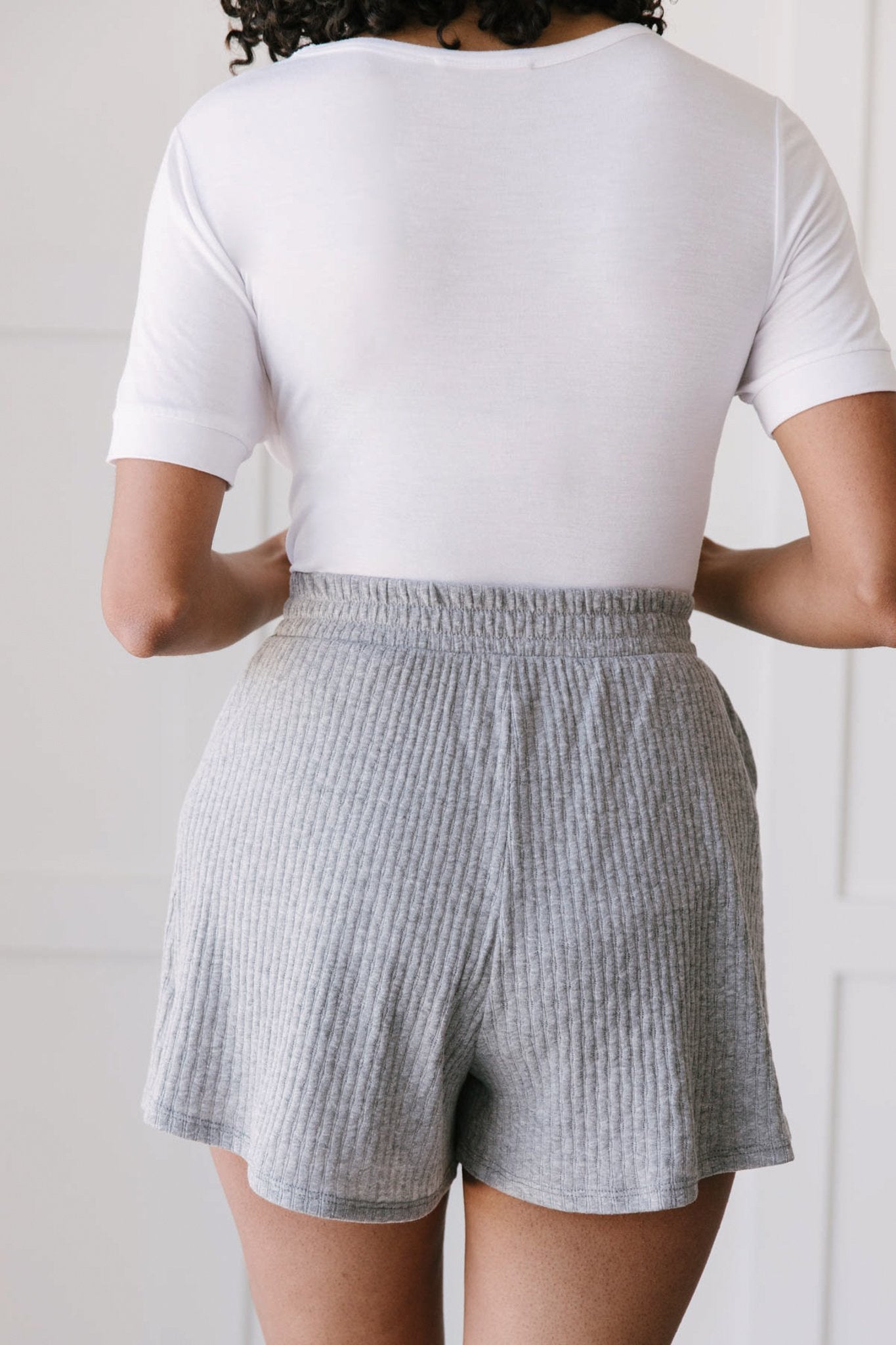 Ribbed & Ridiculously Comfy Shorts In Heather Gray-Womens-Modish Lily, Tecumseh Michigan