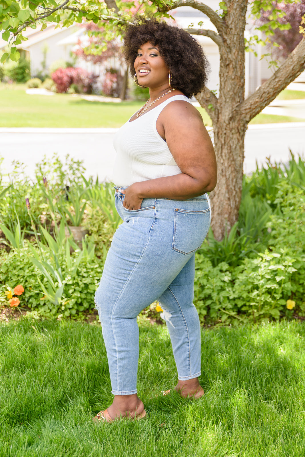 High-Waisted Tummy Control Skinny Jeans-Womens-Modish Lily, Tecumseh Michigan