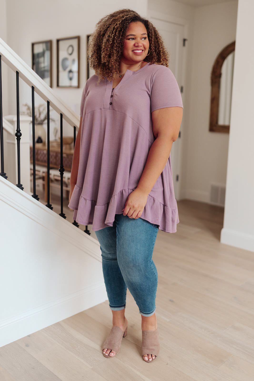 Sweet Breeze Tunic Dress in Lavender-Womens-Modish Lily, Tecumseh Michigan