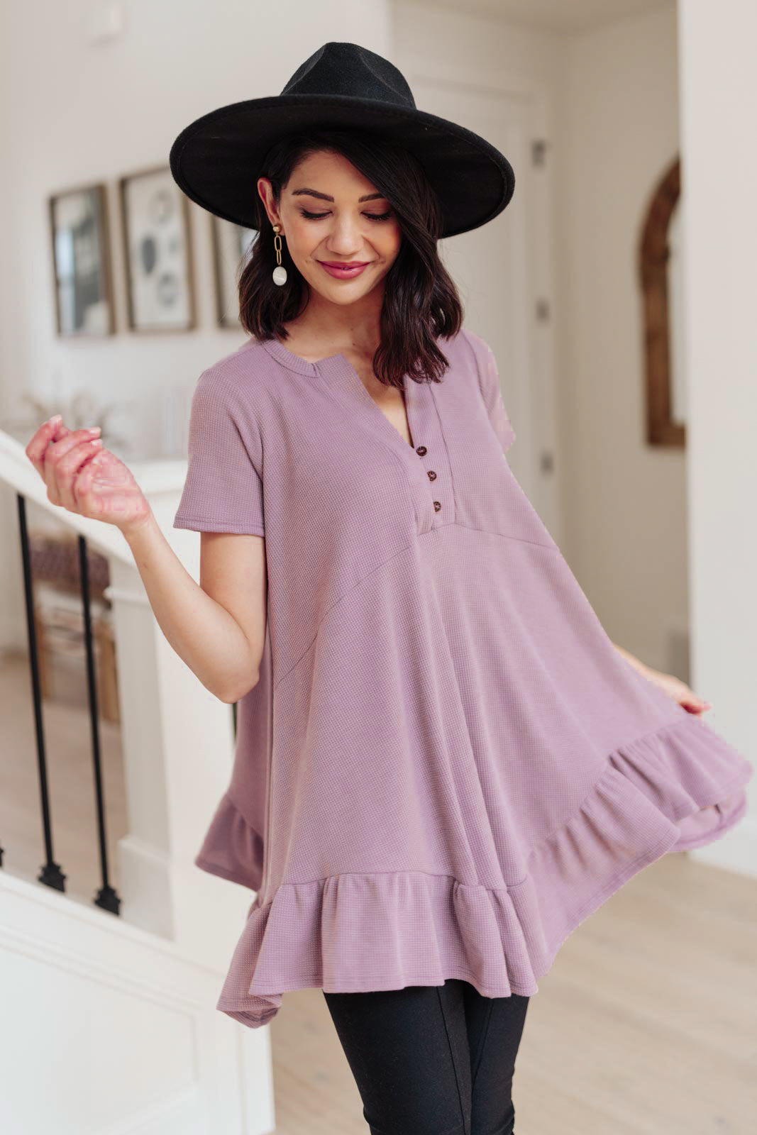 Sweet Breeze Tunic Dress in Lavender-Womens-Modish Lily, Tecumseh Michigan