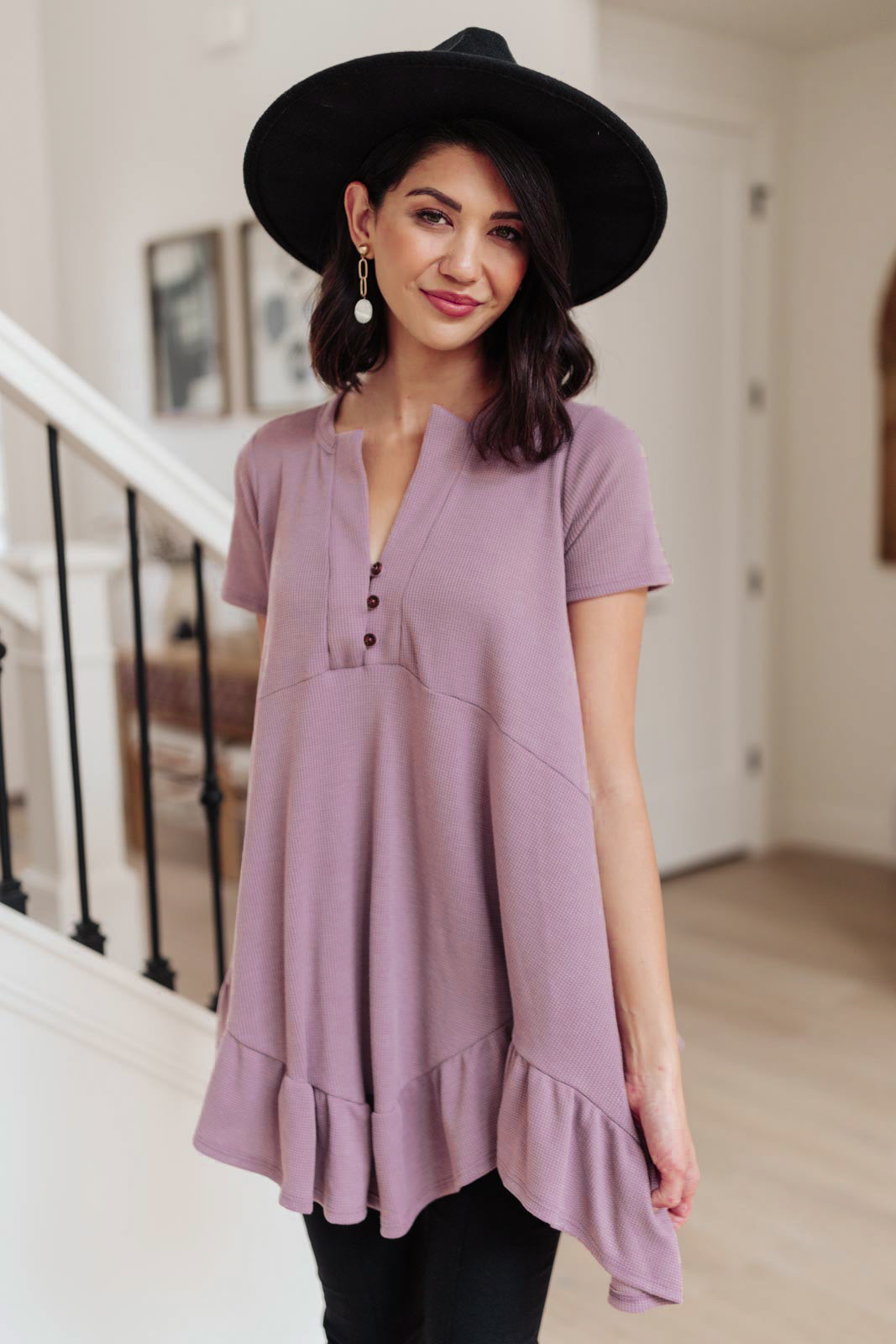 Sweet Breeze Tunic Dress in Lavender-Womens-Modish Lily, Tecumseh Michigan