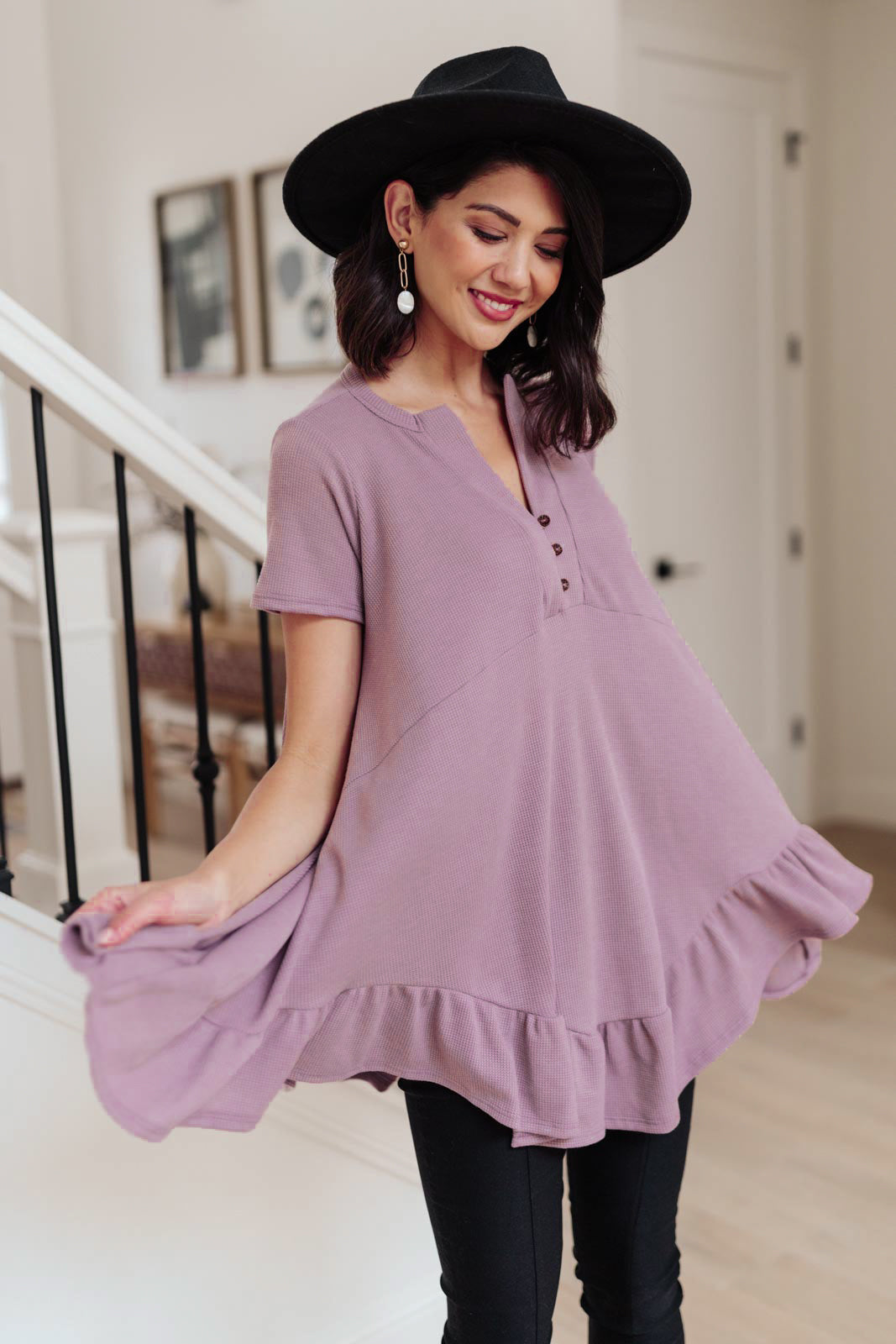 Sweet Breeze Tunic Dress in Lavender-Womens-Modish Lily, Tecumseh Michigan