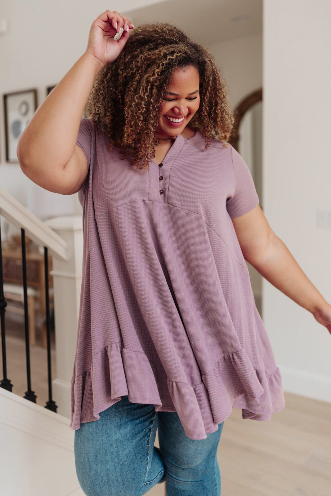 Sweet Breeze Tunic Dress in Lavender-Womens-Modish Lily, Tecumseh Michigan