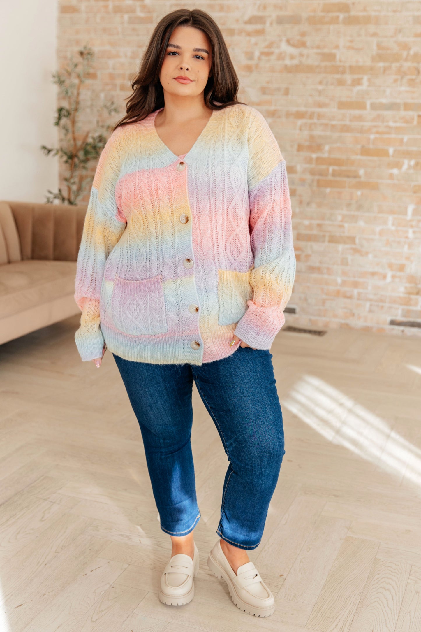 Sweet Dreams Rainbow Cardigan-Tops-Modish Lily, Tecumseh Michigan