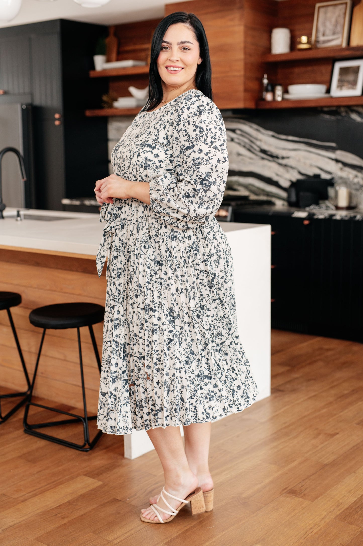 Tea Time Pleated Dress-Womens-Modish Lily, Tecumseh Michigan