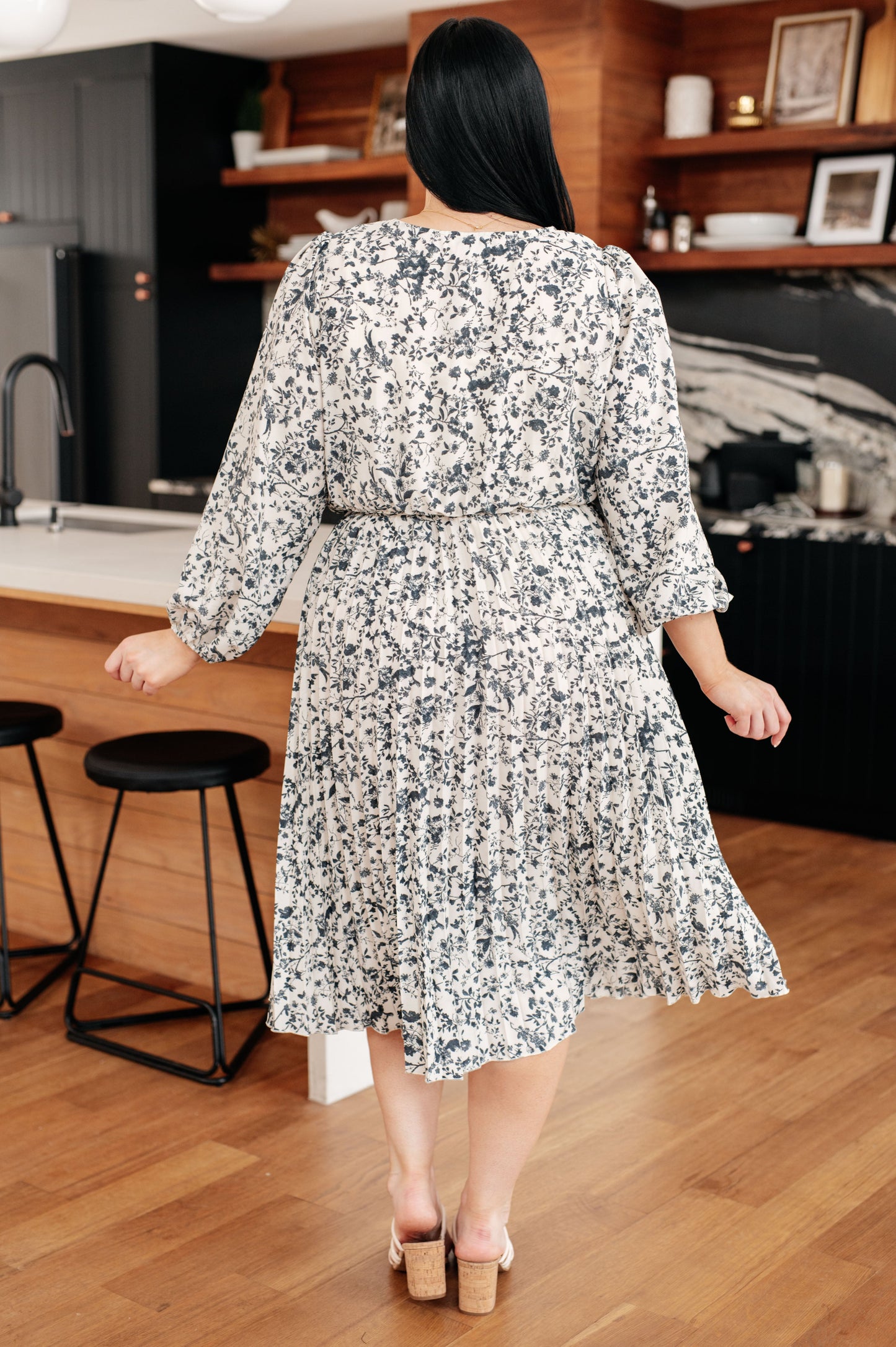 Tea Time Pleated Dress-Womens-Modish Lily, Tecumseh Michigan