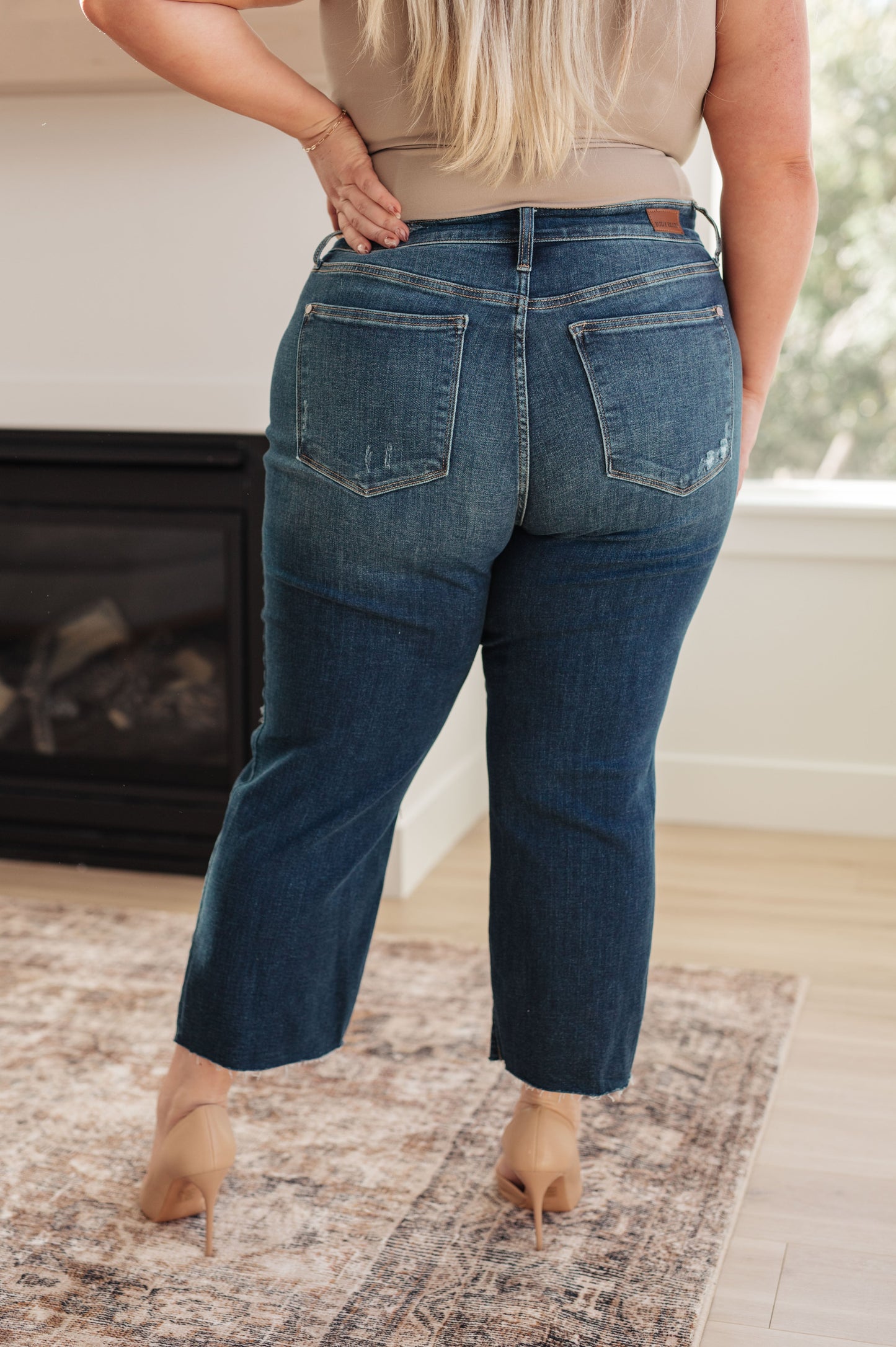 Whitney High Rise Distressed Wide Leg Crop Jeans-Womens-Modish Lily, Tecumseh Michigan