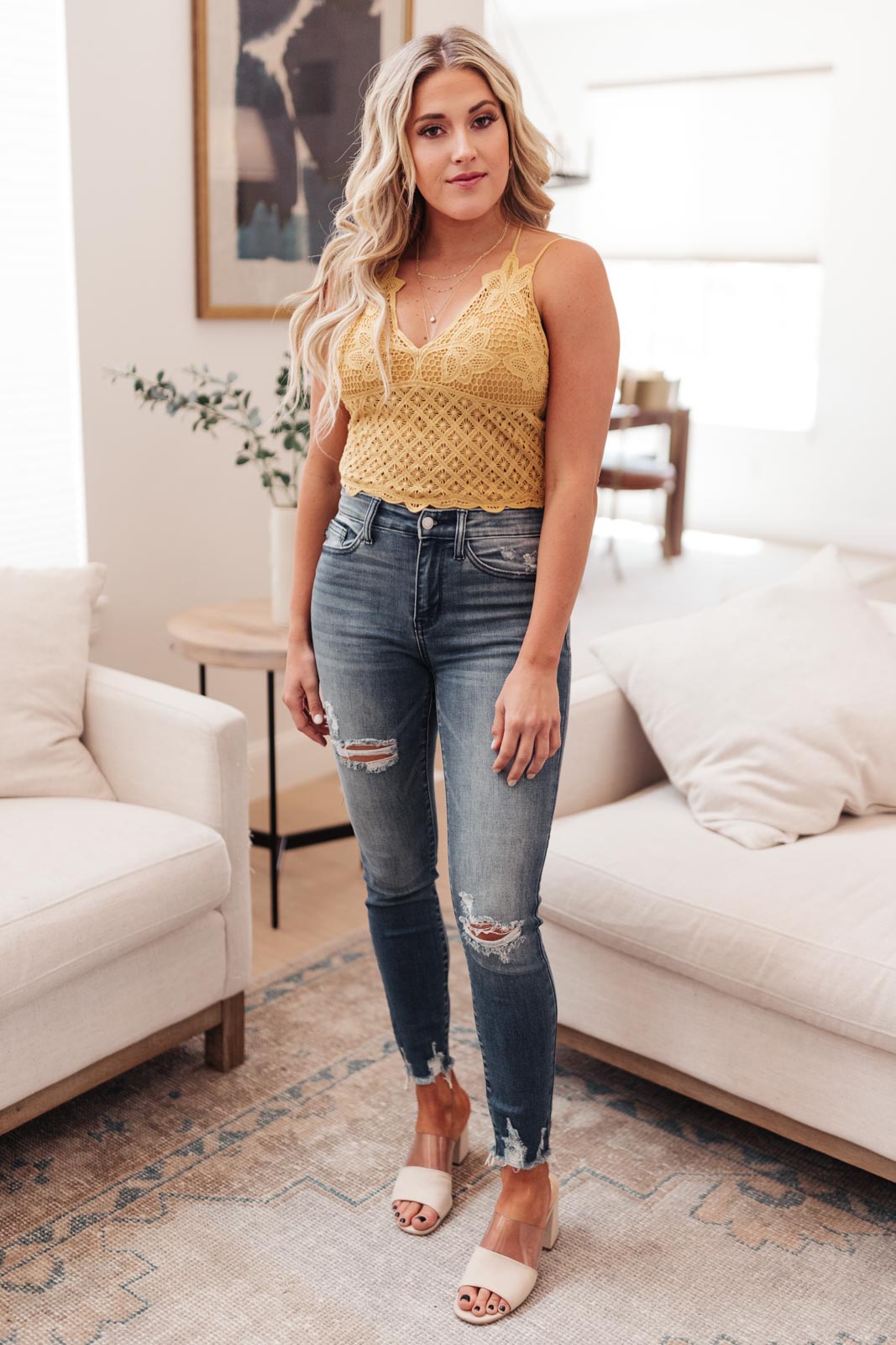 Wild And Free Crop Top in Mustard-Womens-Modish Lily, Tecumseh Michigan