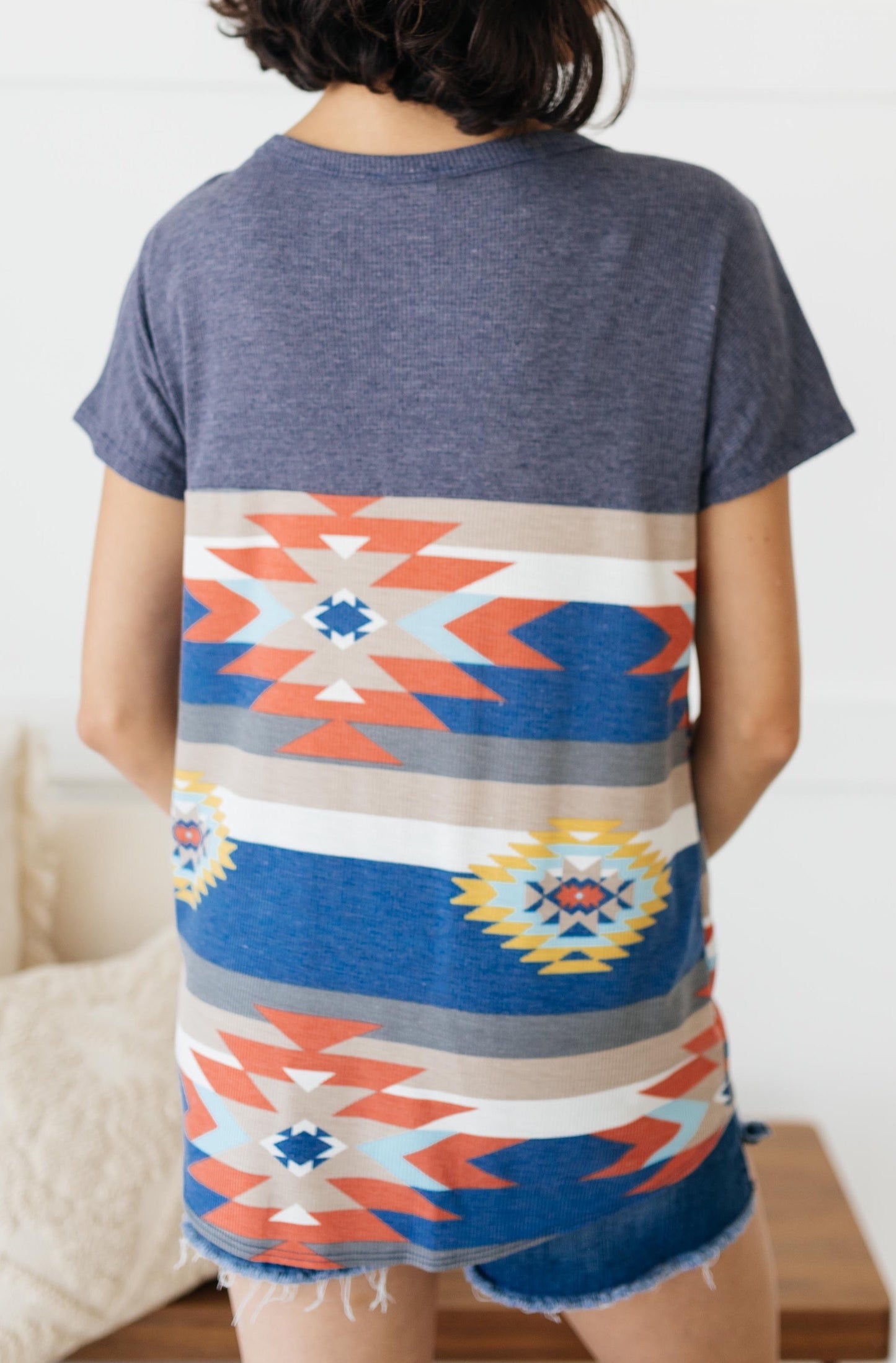 Aztec Tie Tee-Womens-Modish Lily, Tecumseh Michigan