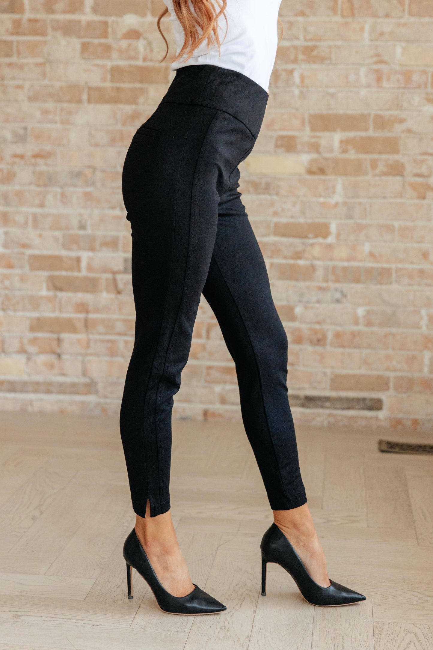 Magic Ankle Crop Skinny Pants in Black-Bottoms-Modish Lily, Tecumseh Michigan