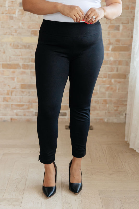Magic Ankle Crop Skinny Pants in Black-Bottoms-Modish Lily, Tecumseh Michigan