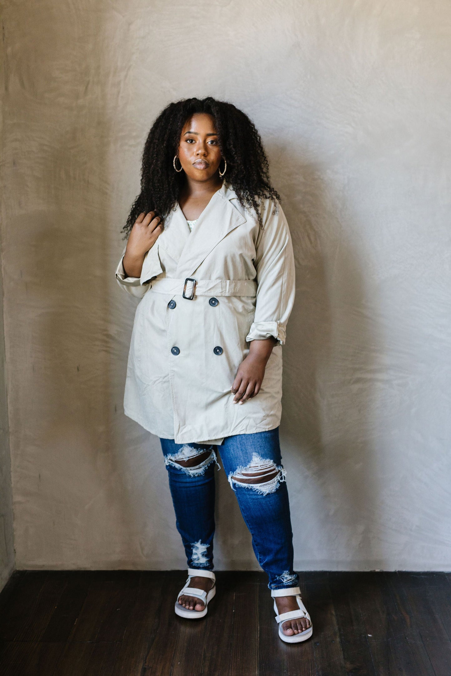 Double Agent Short Trench Coat-Womens-Modish Lily, Tecumseh Michigan