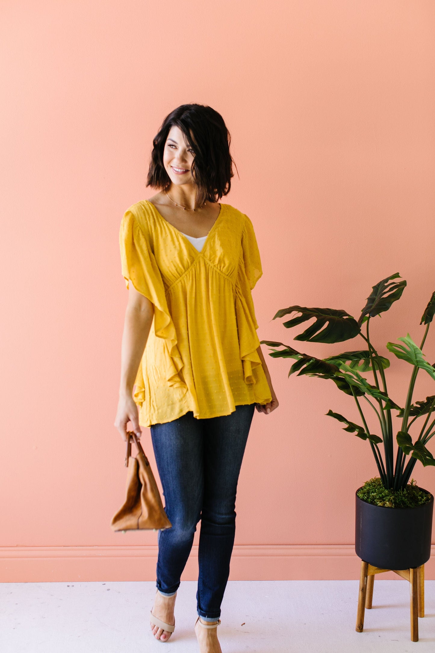 Fly Away Home Blouse In Honey-Womens-Modish Lily, Tecumseh Michigan
