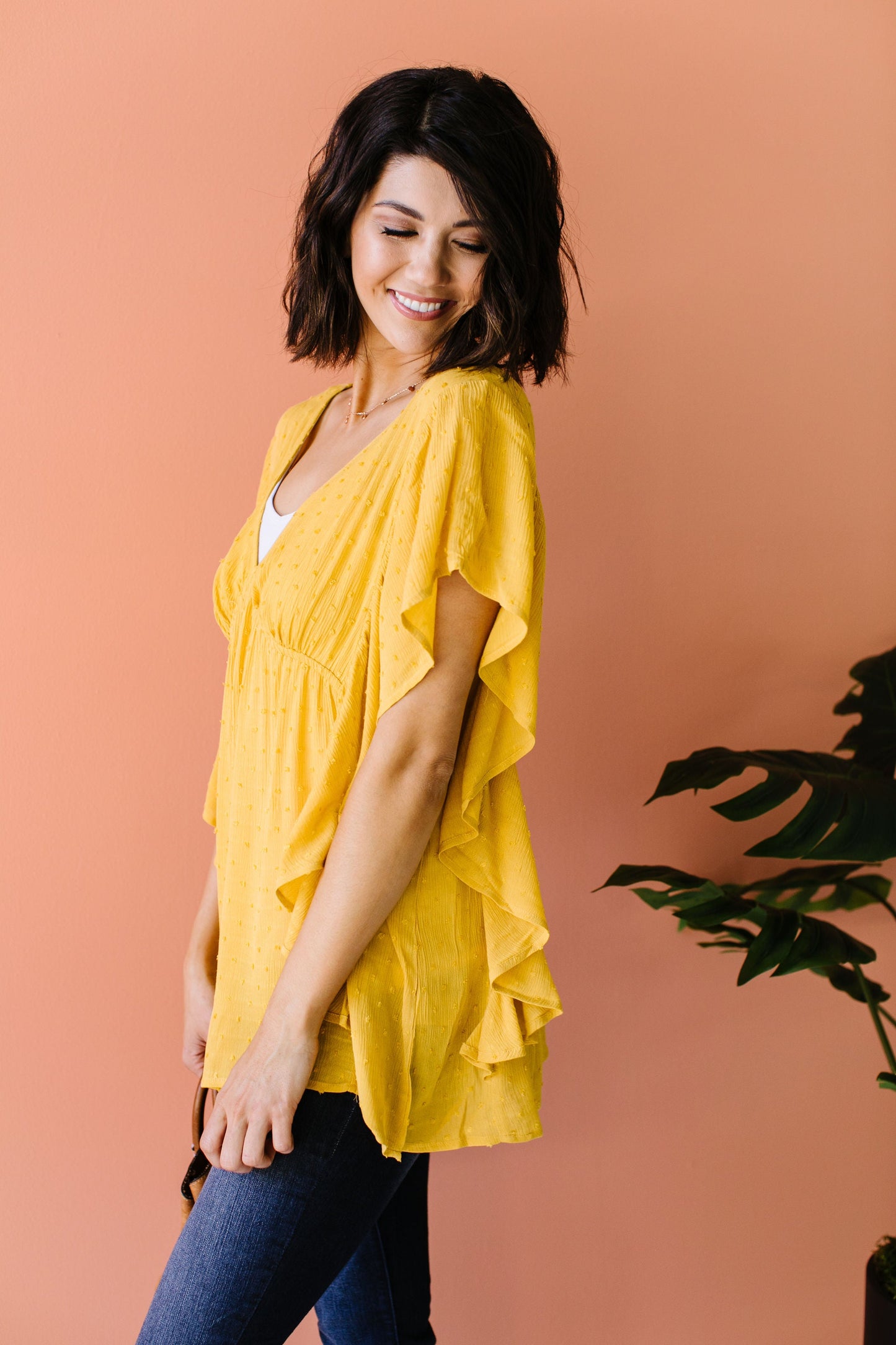 Fly Away Home Blouse In Honey-Womens-Modish Lily, Tecumseh Michigan