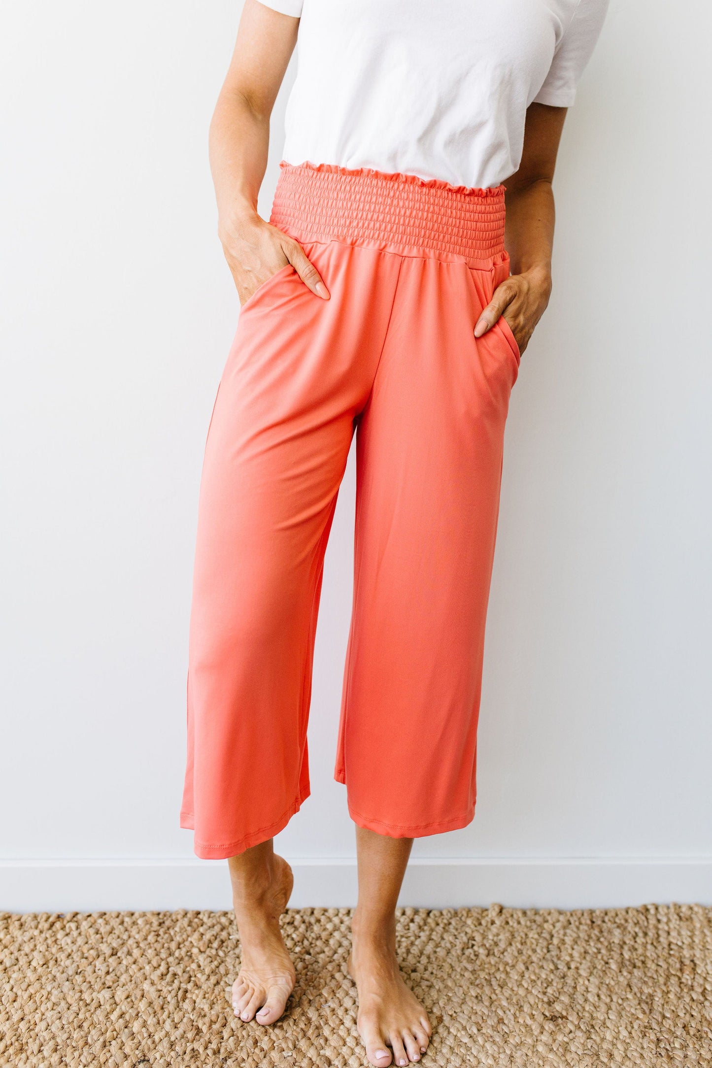 Go Get 'Em Gaucho Pants In Coral-Womens-Modish Lily, Tecumseh Michigan