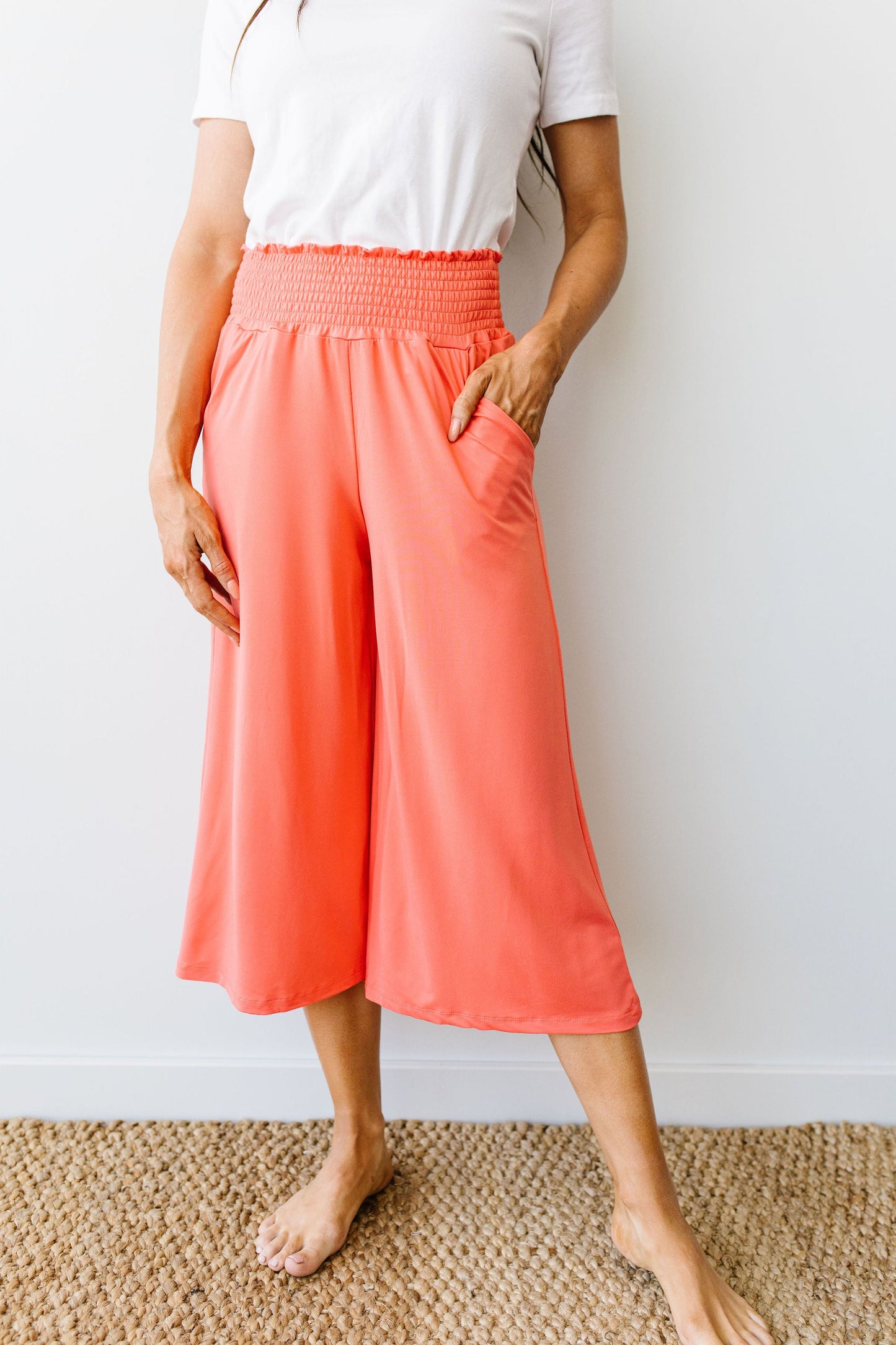 Go Get 'Em Gaucho Pants In Coral-Womens-Modish Lily, Tecumseh Michigan