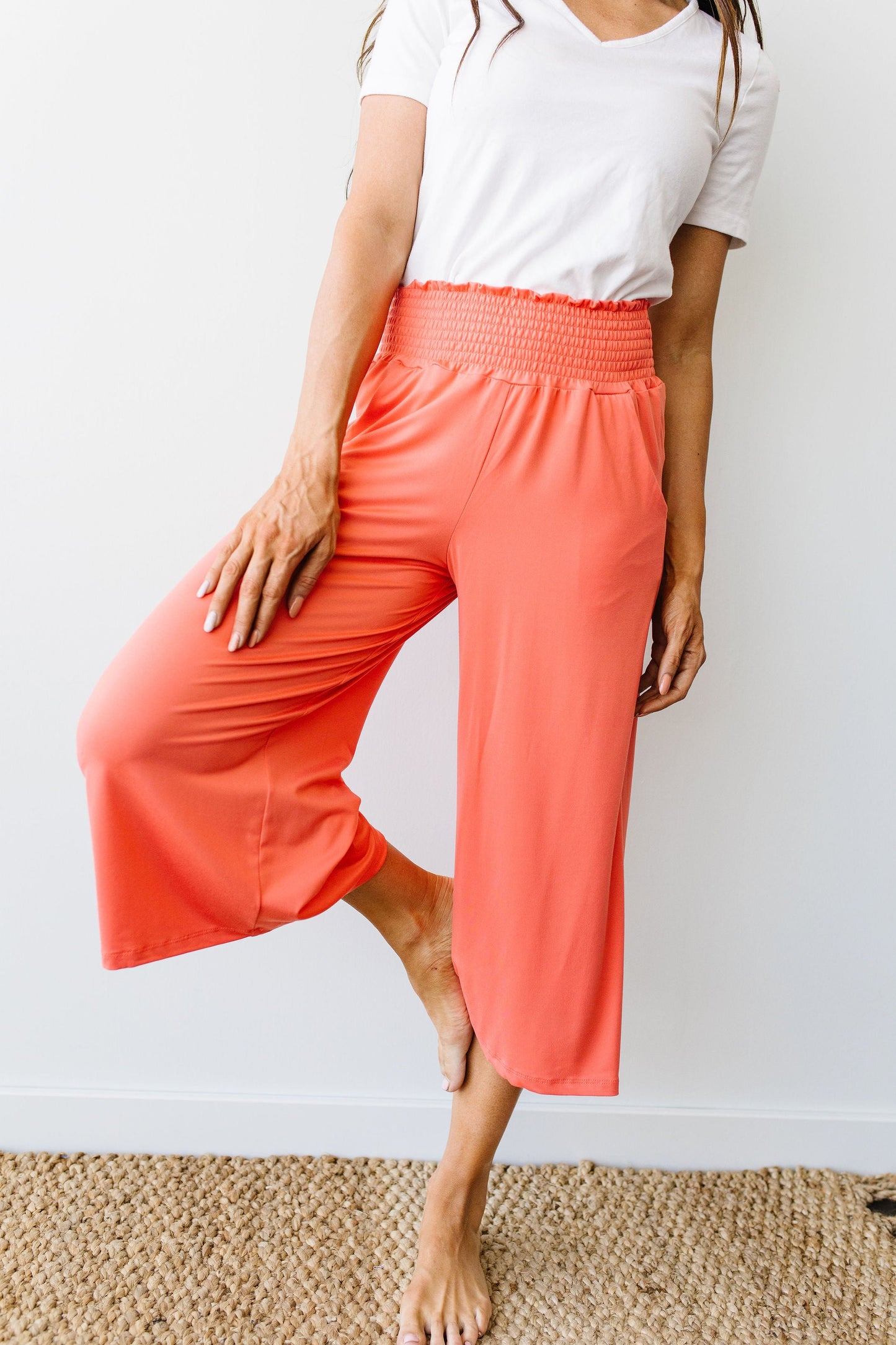 Go Get 'Em Gaucho Pants In Coral-Womens-Modish Lily, Tecumseh Michigan