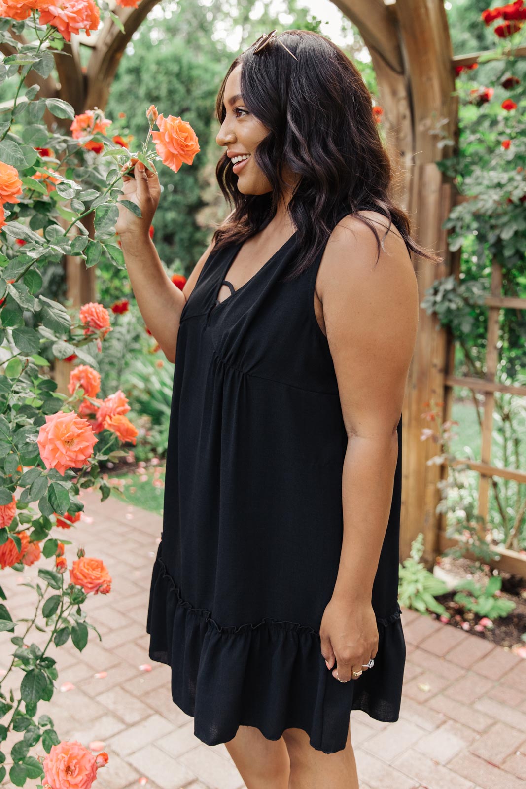 Tiered in Black Dress-Womens-Modish Lily, Tecumseh Michigan