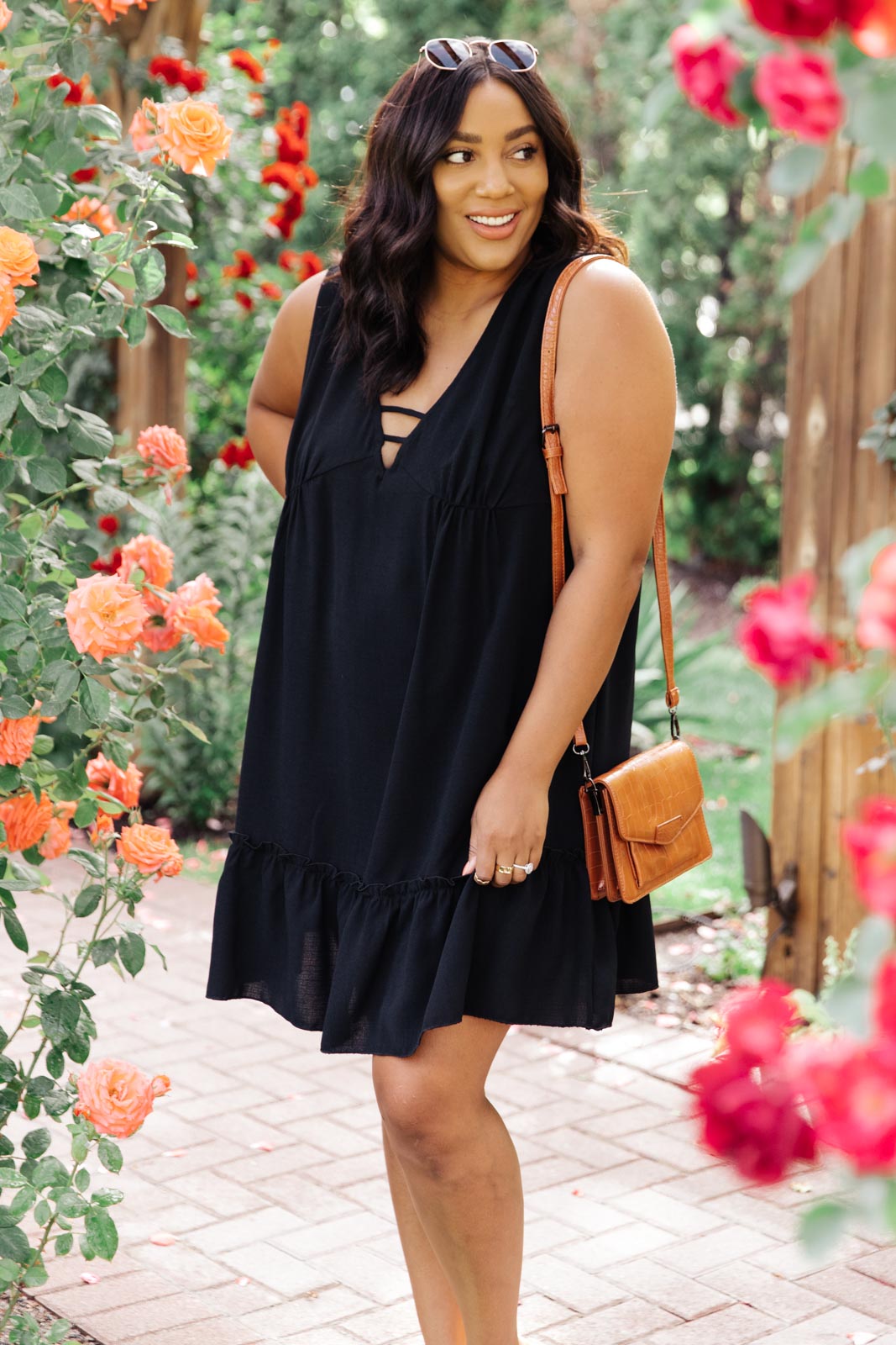 Tiered in Black Dress-Womens-Modish Lily, Tecumseh Michigan
