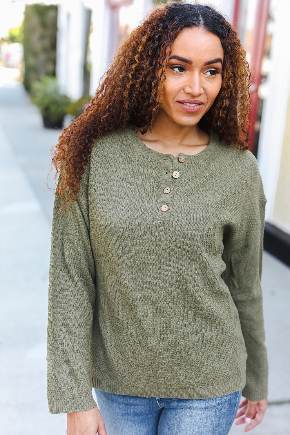 Beautiful You Moss Green Button Down Ribbed Sweater-2024 Blow-Out Sale-Modish Lily, Tecumseh Michigan